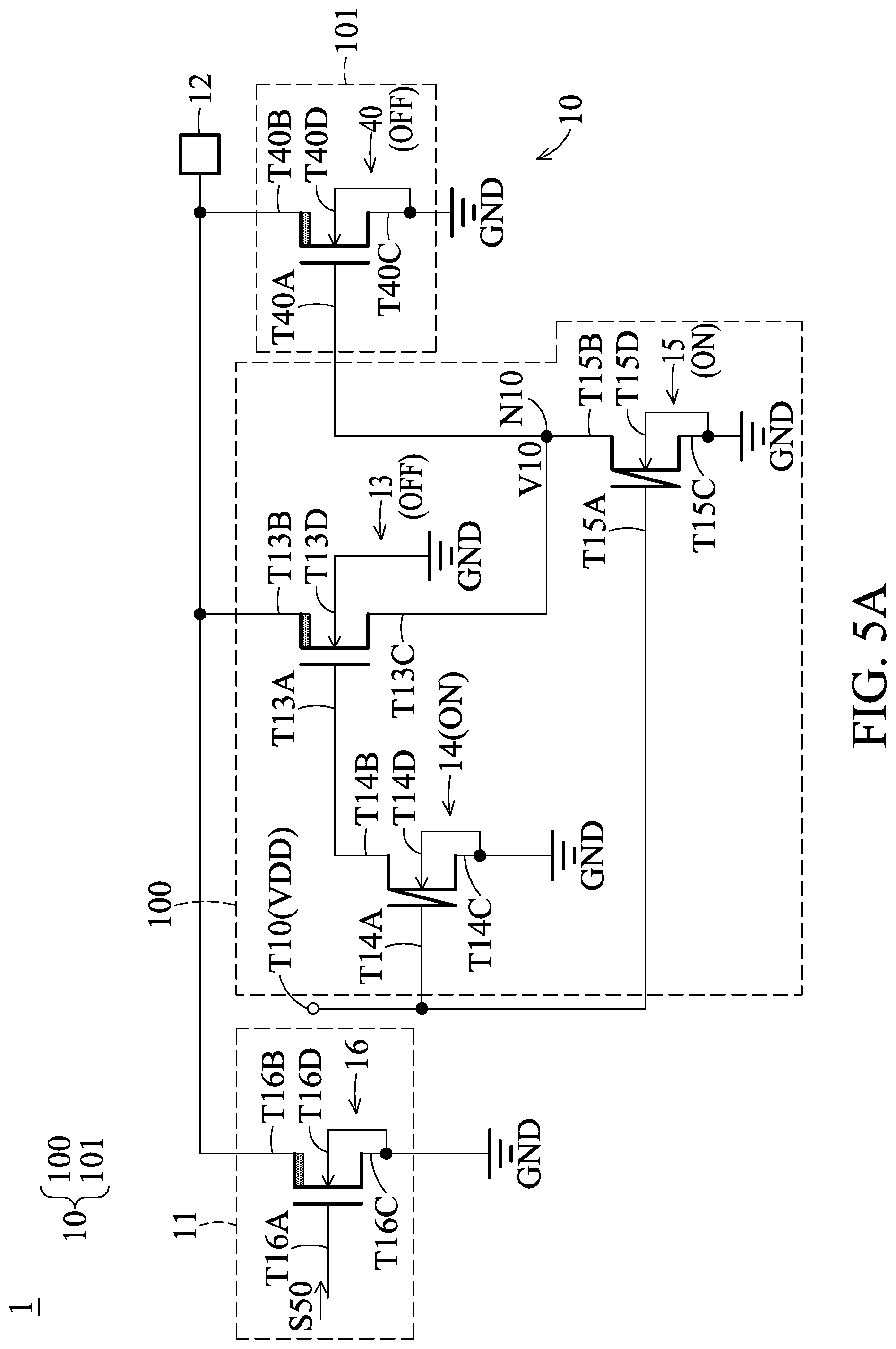 Patent US12107415 Figure 6 – Electrostatic discharge protection circuit and electronic circuit