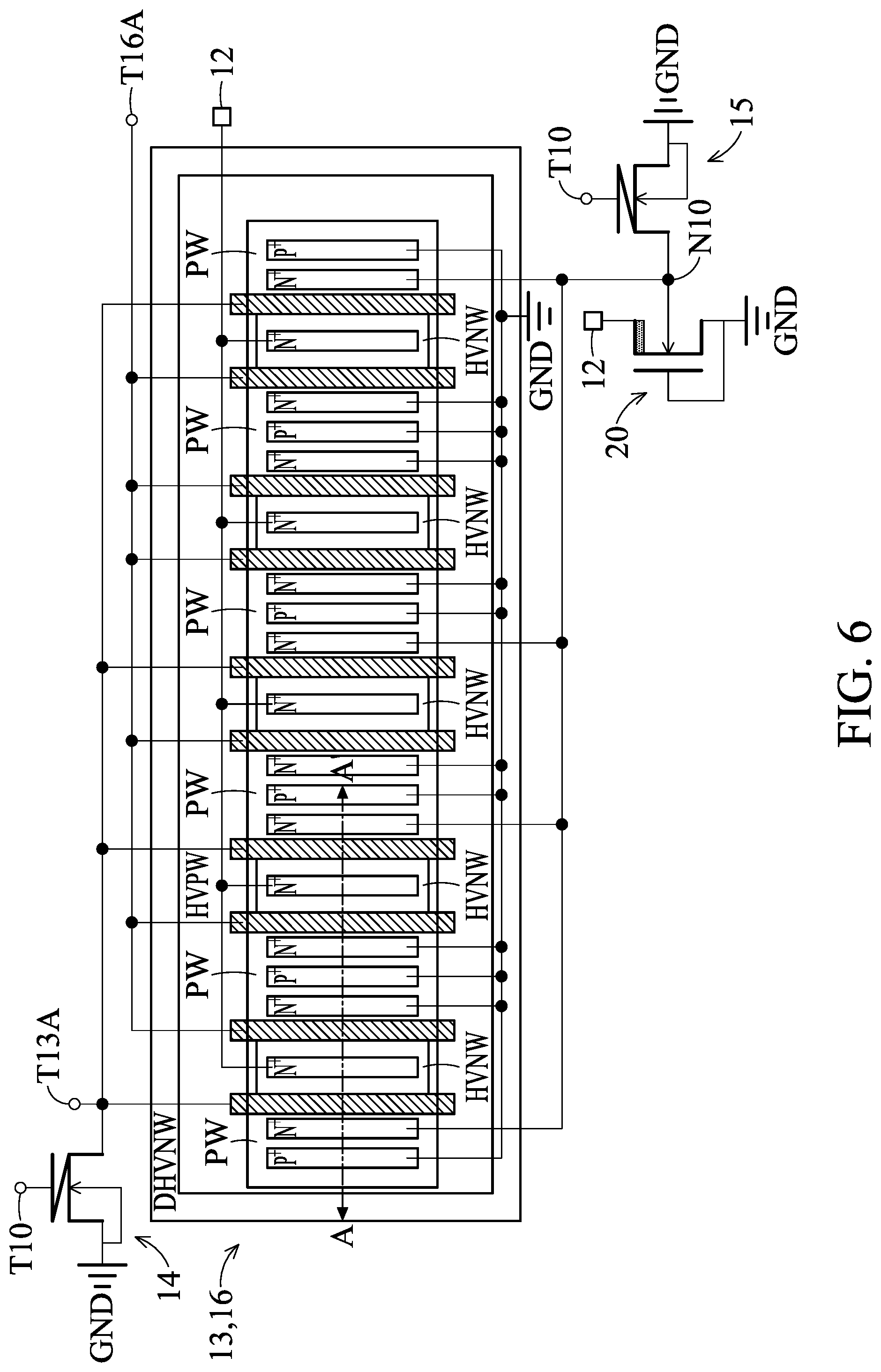 Patent US12107415 Figure 8 – Electrostatic discharge protection circuit and electronic circuit