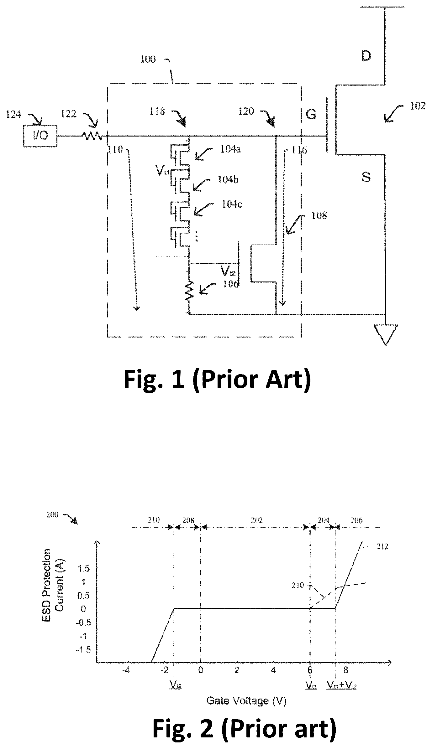 Patent US12107416 Figure 1 – Integrated bidirectional ESD protection circuit for power semiconductor switching devices