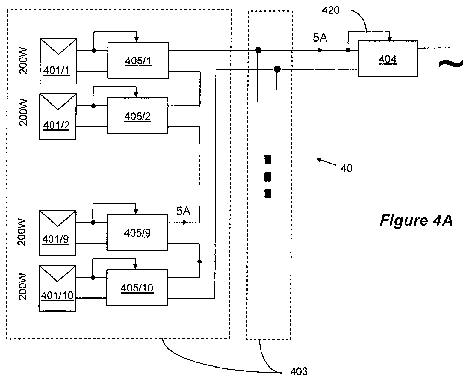 Patent US12107417 Figure 3 – Distributed power harvesting systems using DC power sources