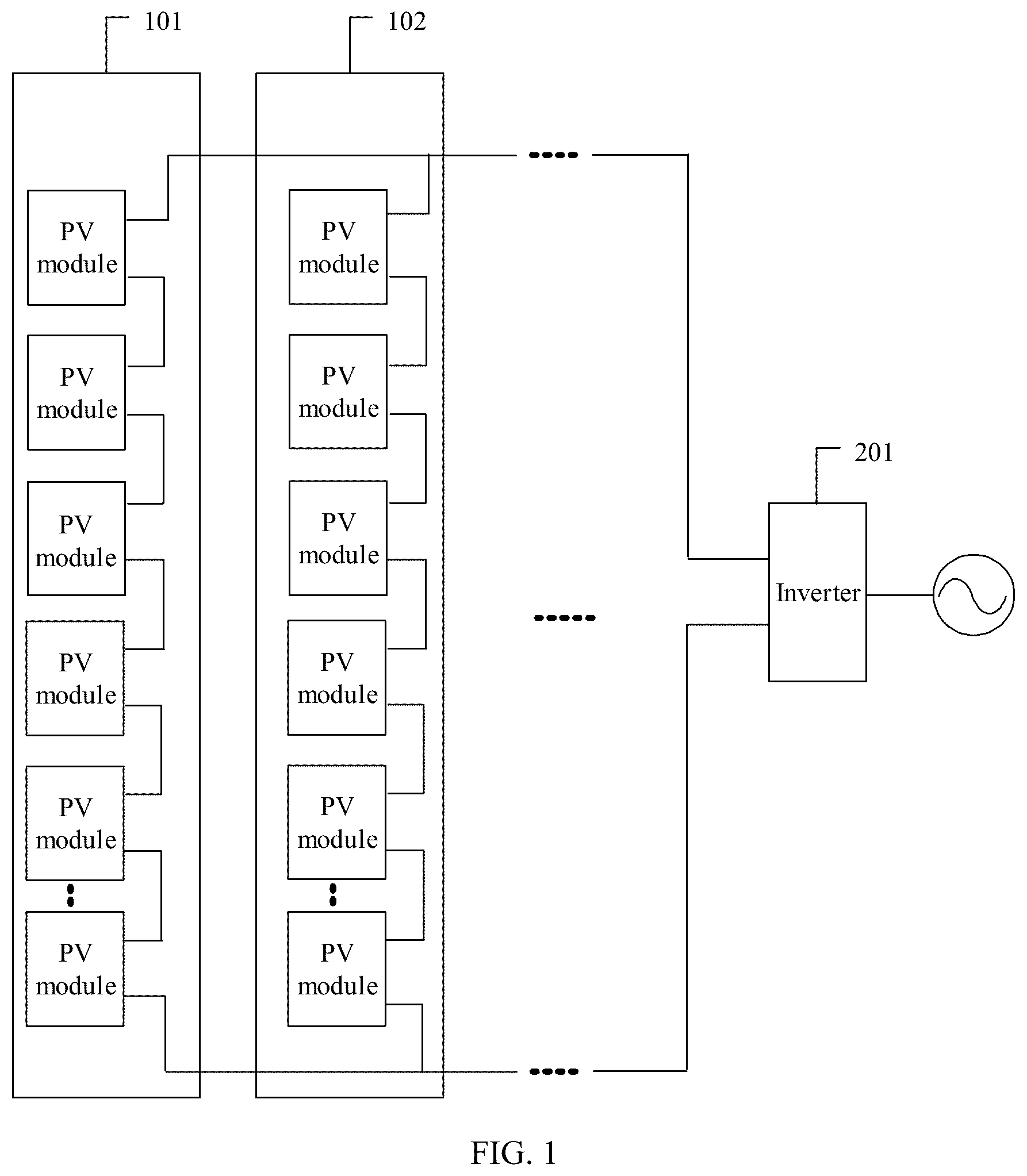 Patent US12107425 Figure 1 – Photovoltaic power generation system and method
