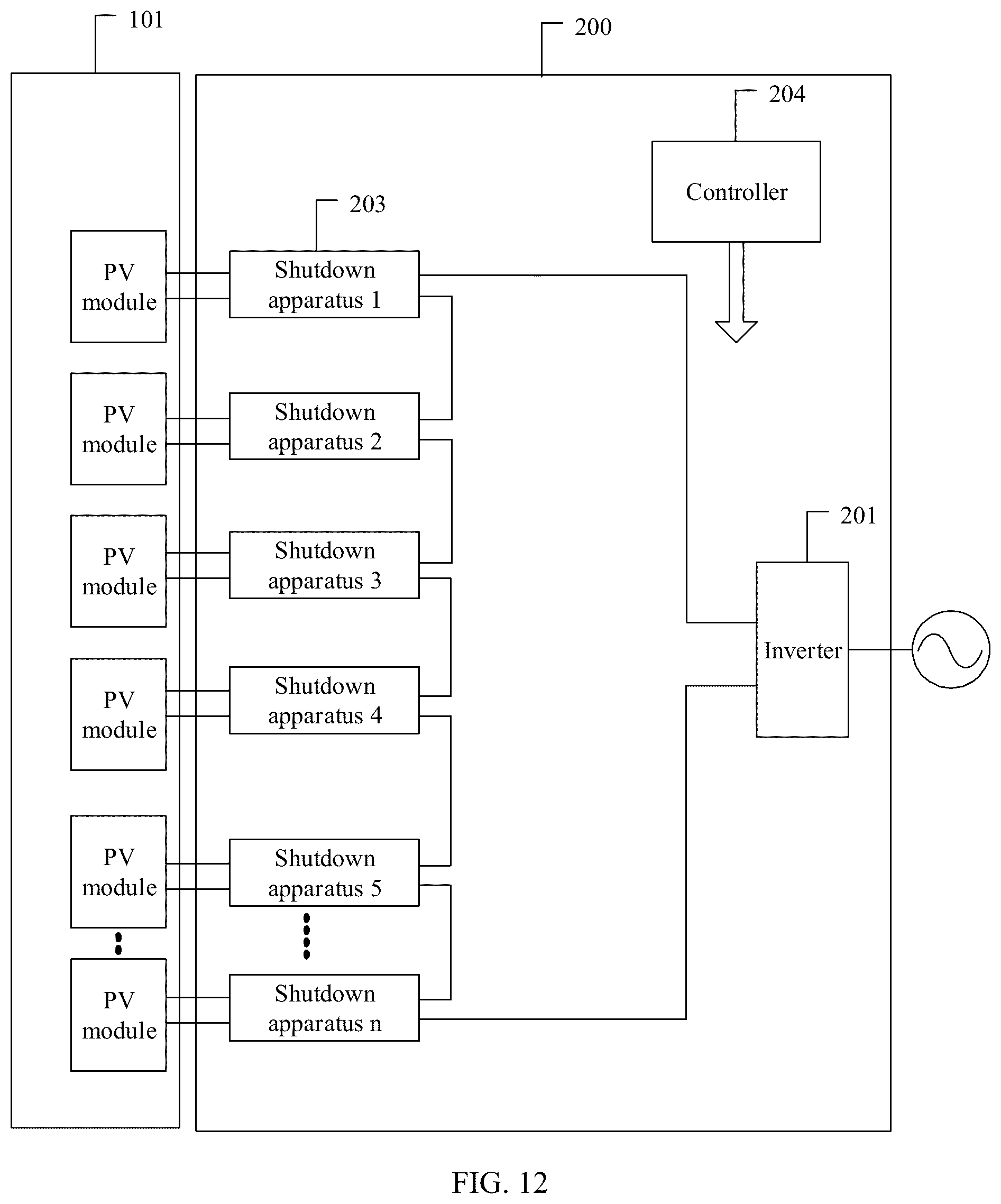Patent US12107425 Figure 10 – Photovoltaic power generation system and method