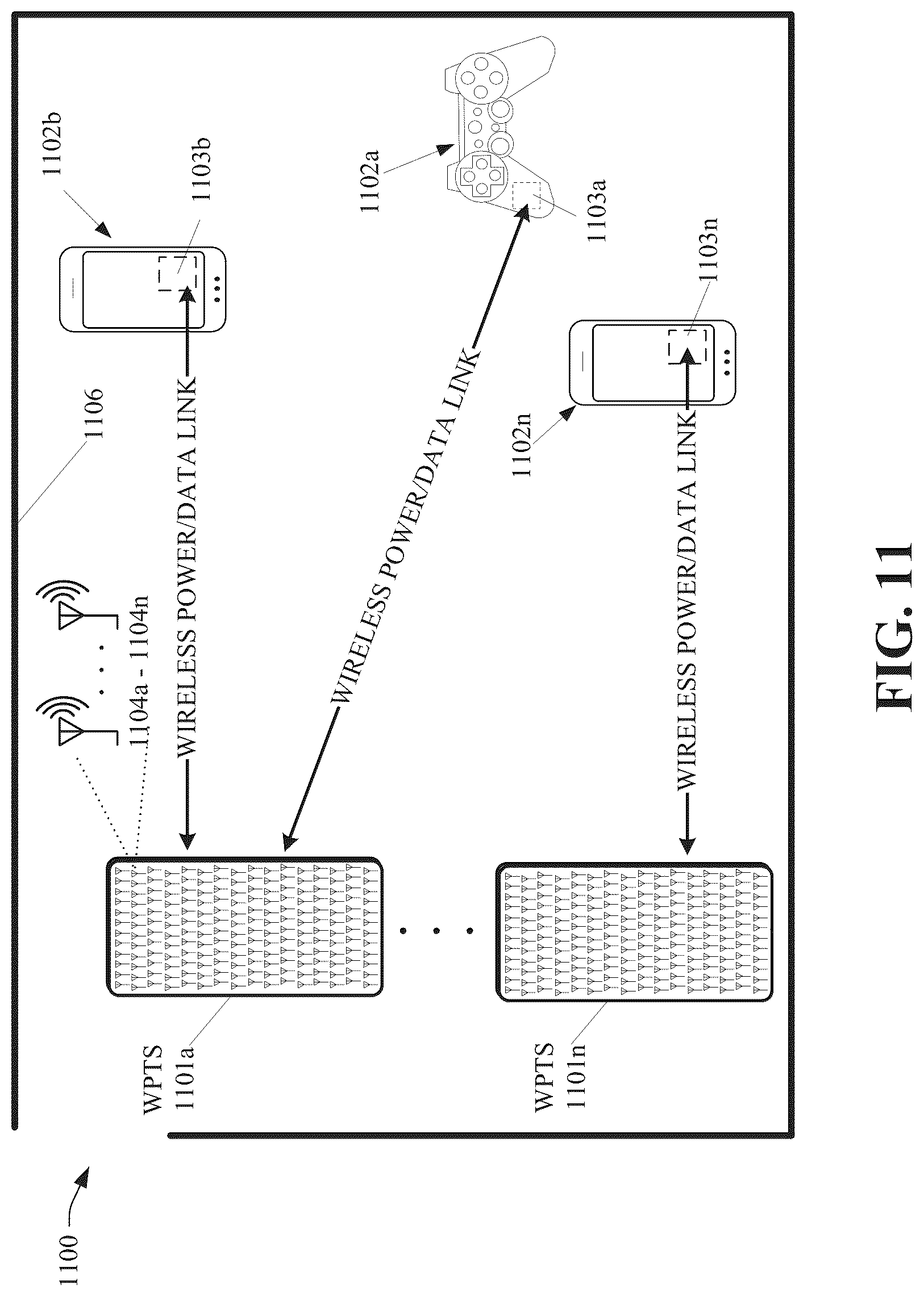Patent US12107431 Figure 11 – Wireless power system technology implemented in lighting infrastructure