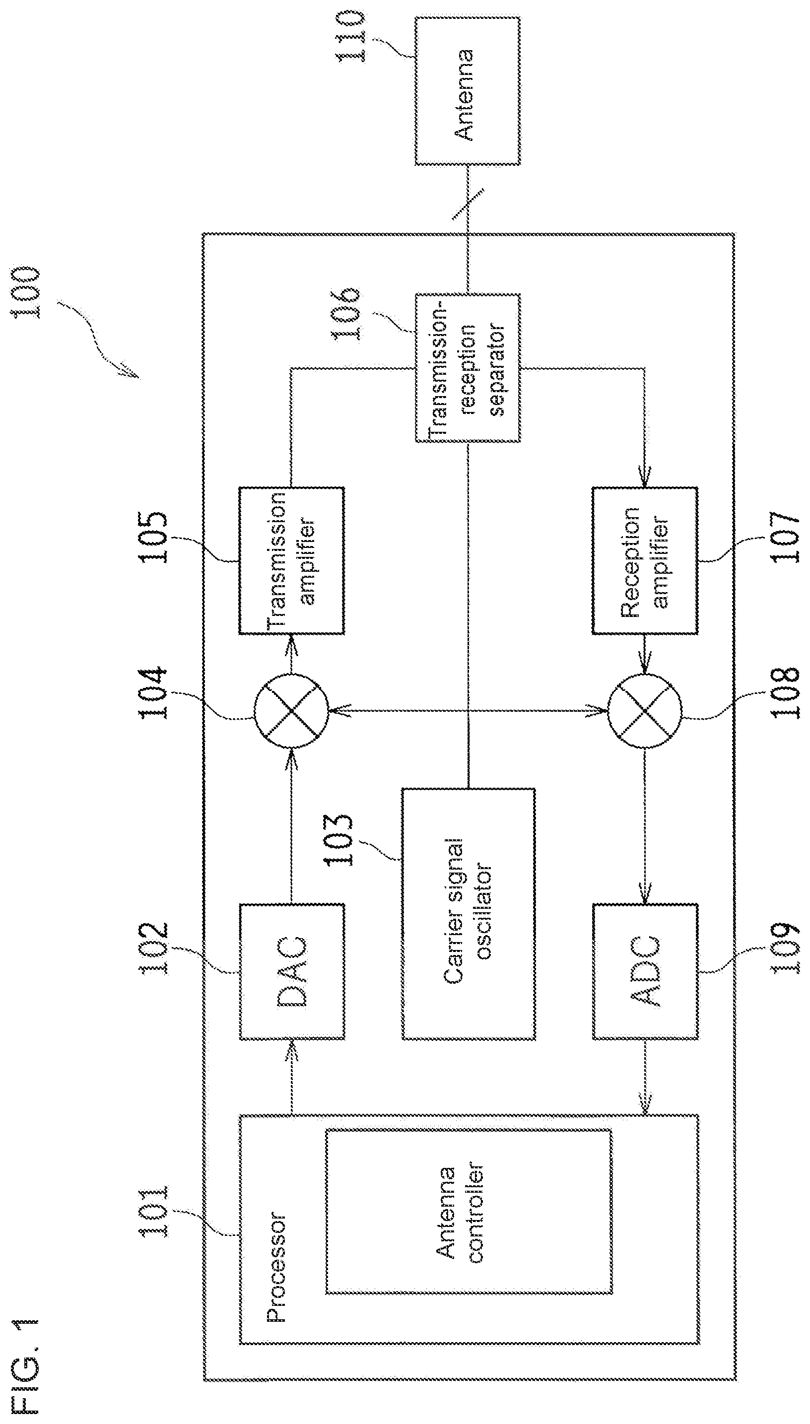 Patent US12107437 — Wireless power transmitter and wireless power transmission system with adjusted power amplification during communication — Figure 1