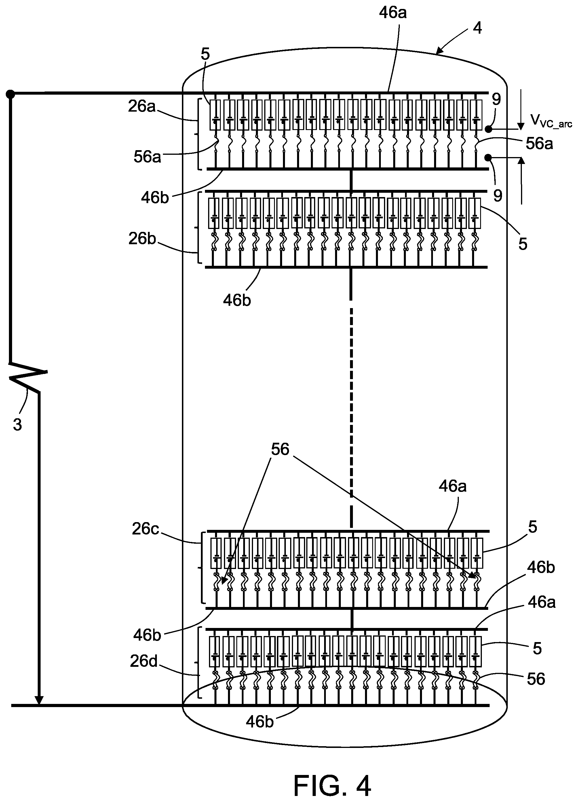Patent US12107447 Figure 4 – Apparatus and methods for arc detection, fault isolation, and battery system reconfiguration
