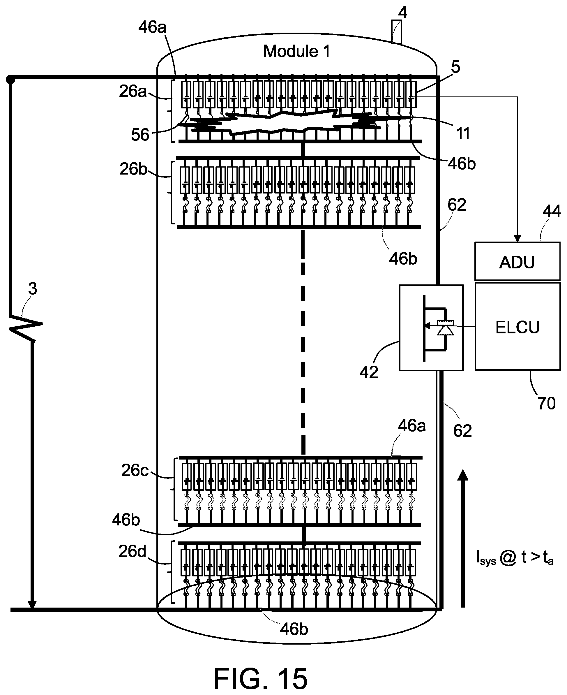 Patent US12107447 Figure 14 – Apparatus and methods for arc detection, fault isolation, and battery system reconfiguration