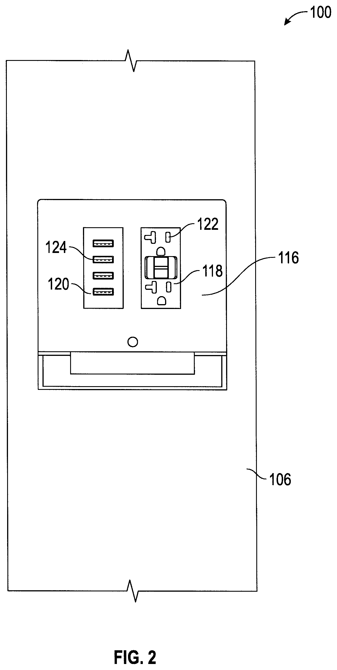 Patent US12107448 Figure 2 – Outdoor lighting and power charging station