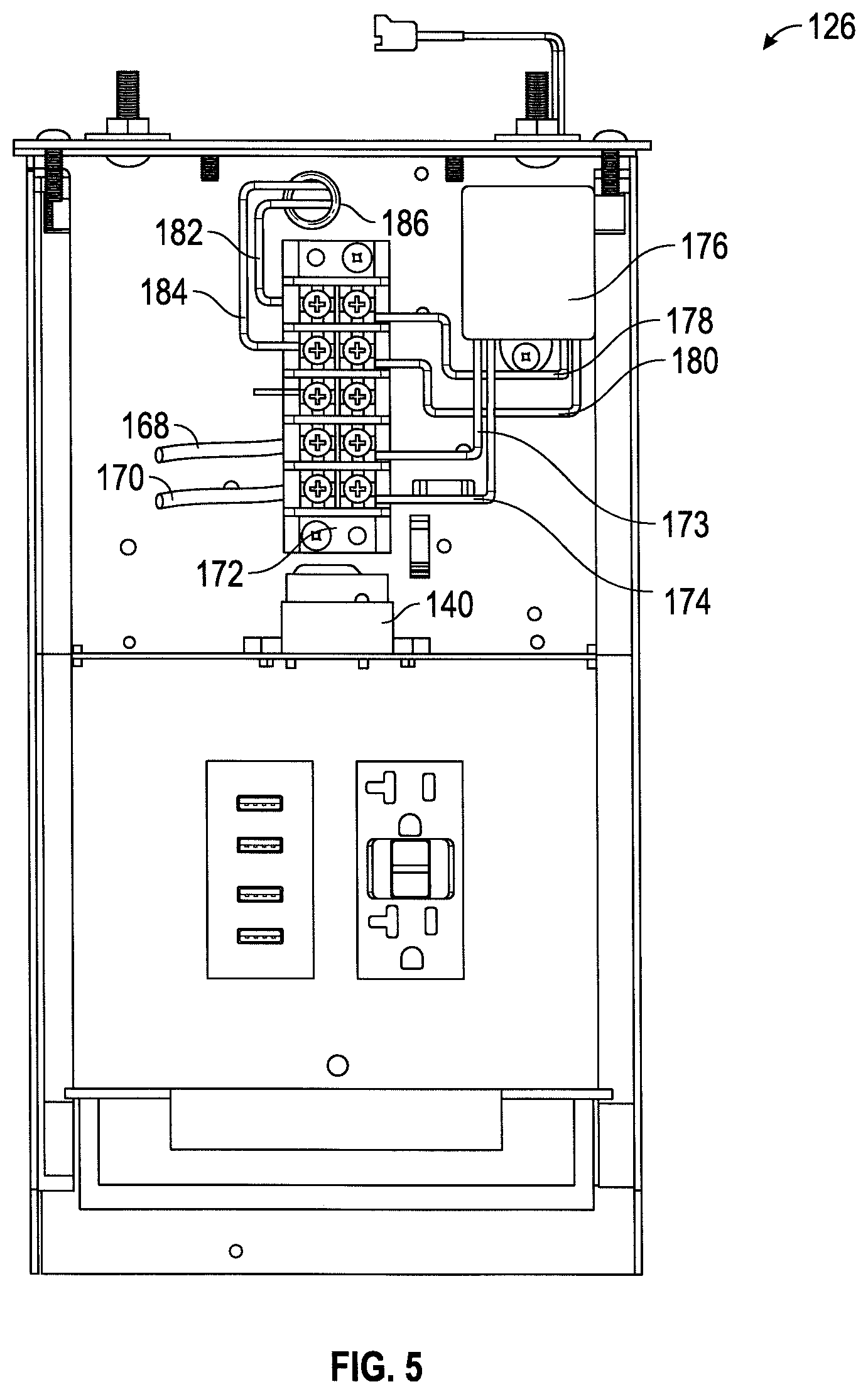 Patent US12107448 Figure 5 – Outdoor lighting and power charging station