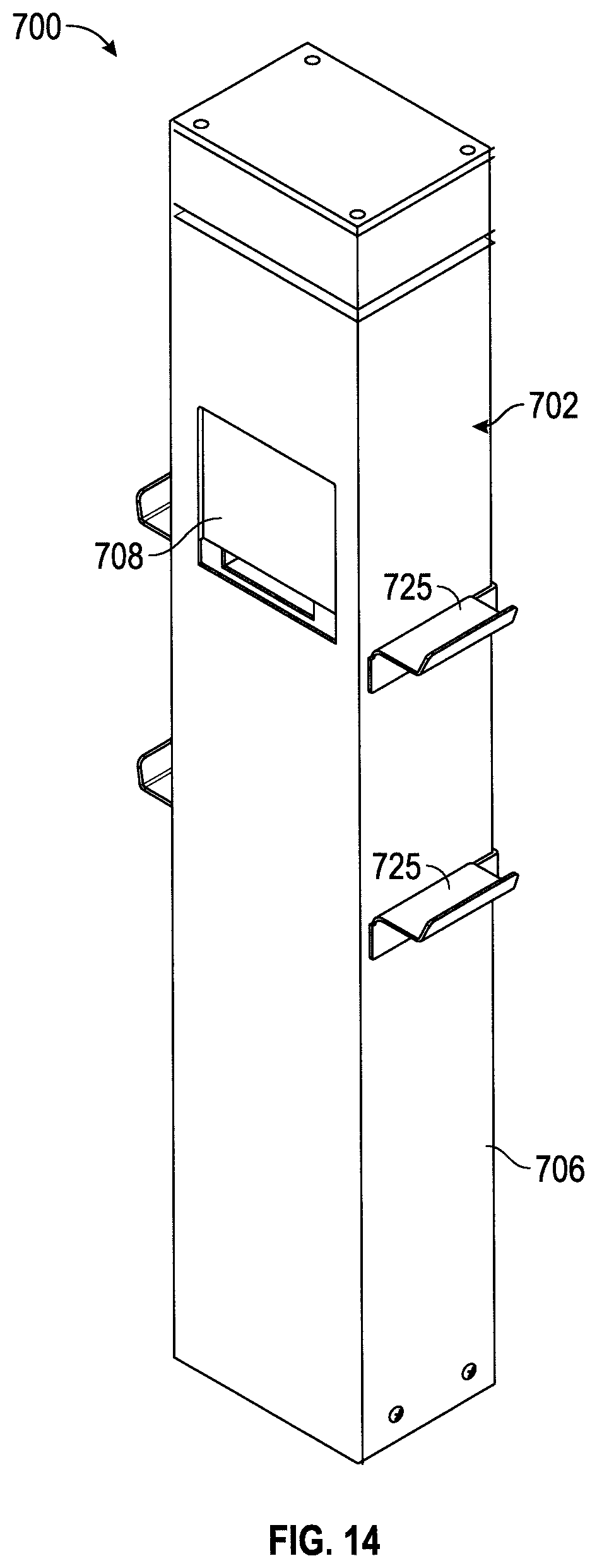 Patent US12107448 Figure 13 – Outdoor lighting and power charging station