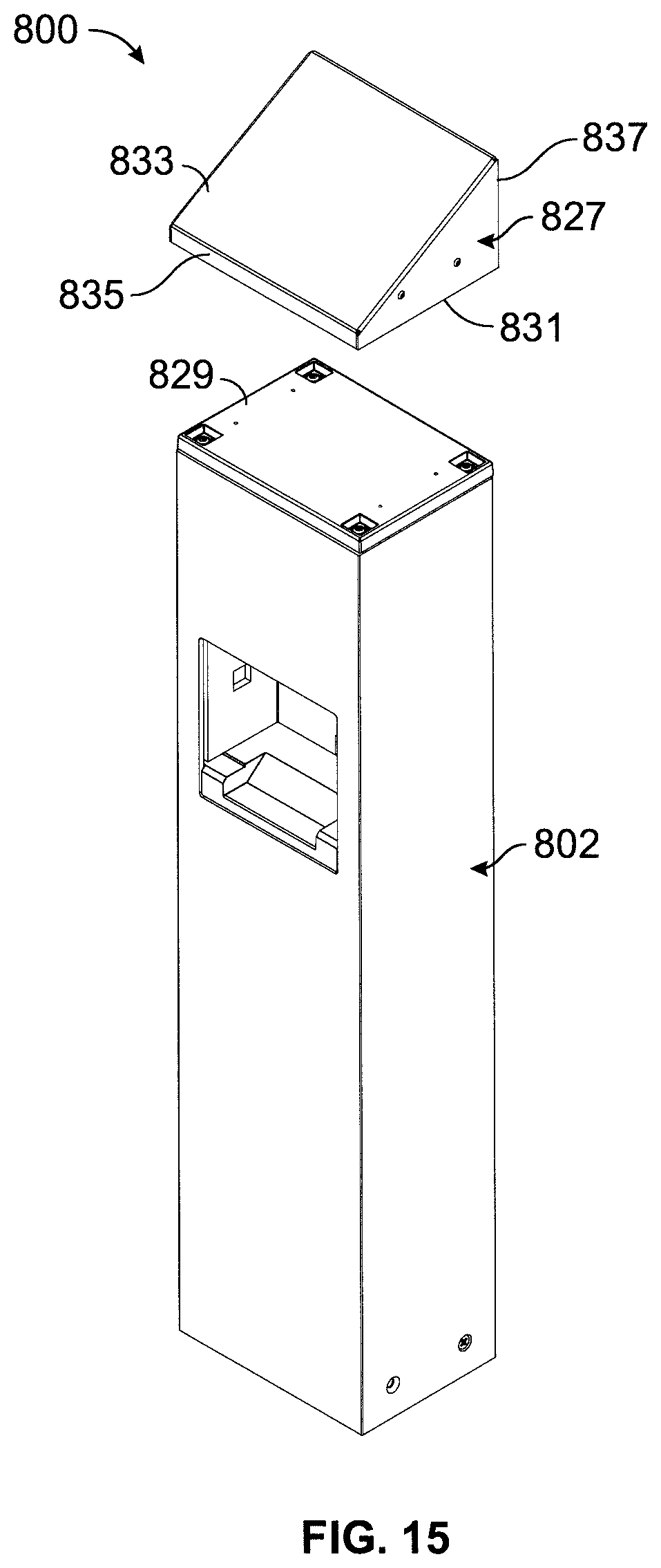 Patent US12107448 Figure 14 – Outdoor lighting and power charging station