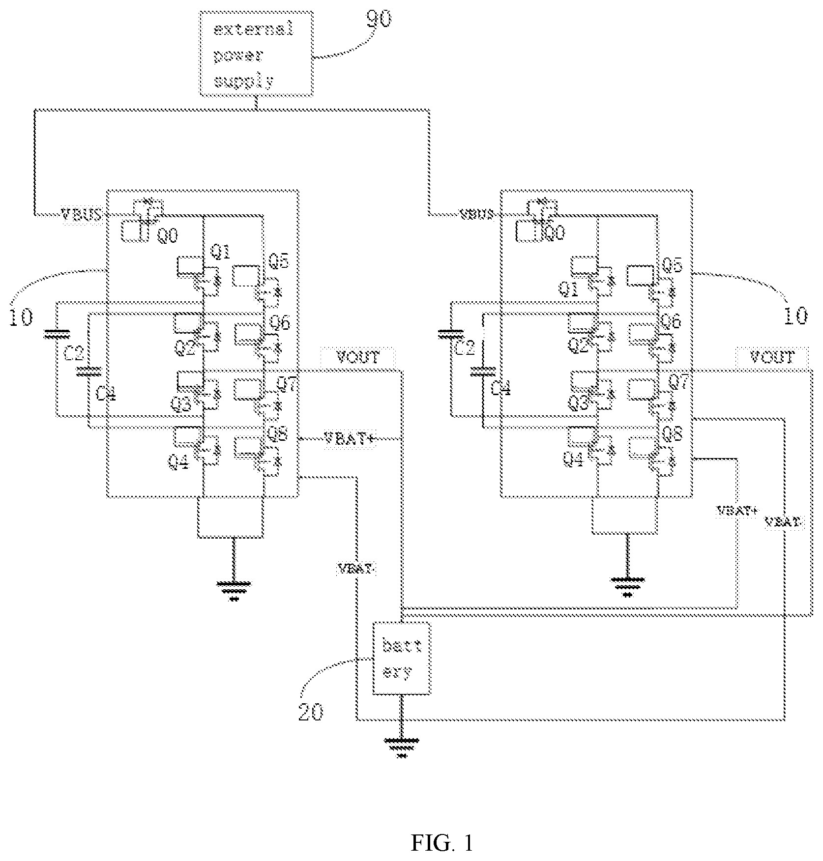 Patent US12107452 Figure 1 – Charging circuit, charging control method and electronic device