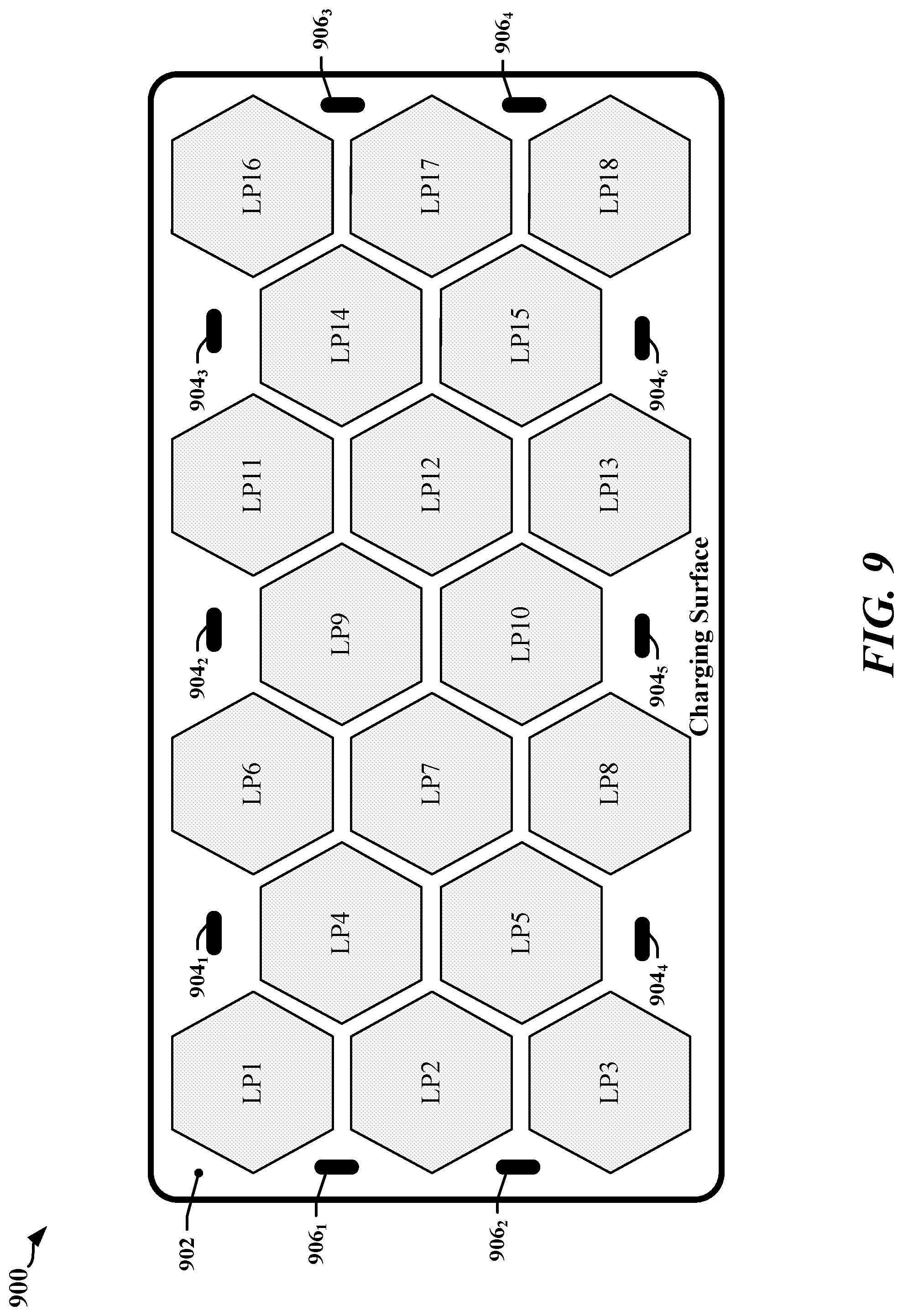 Patent US12107453 Figure 9 – Thermal regulation for wireless charging pad