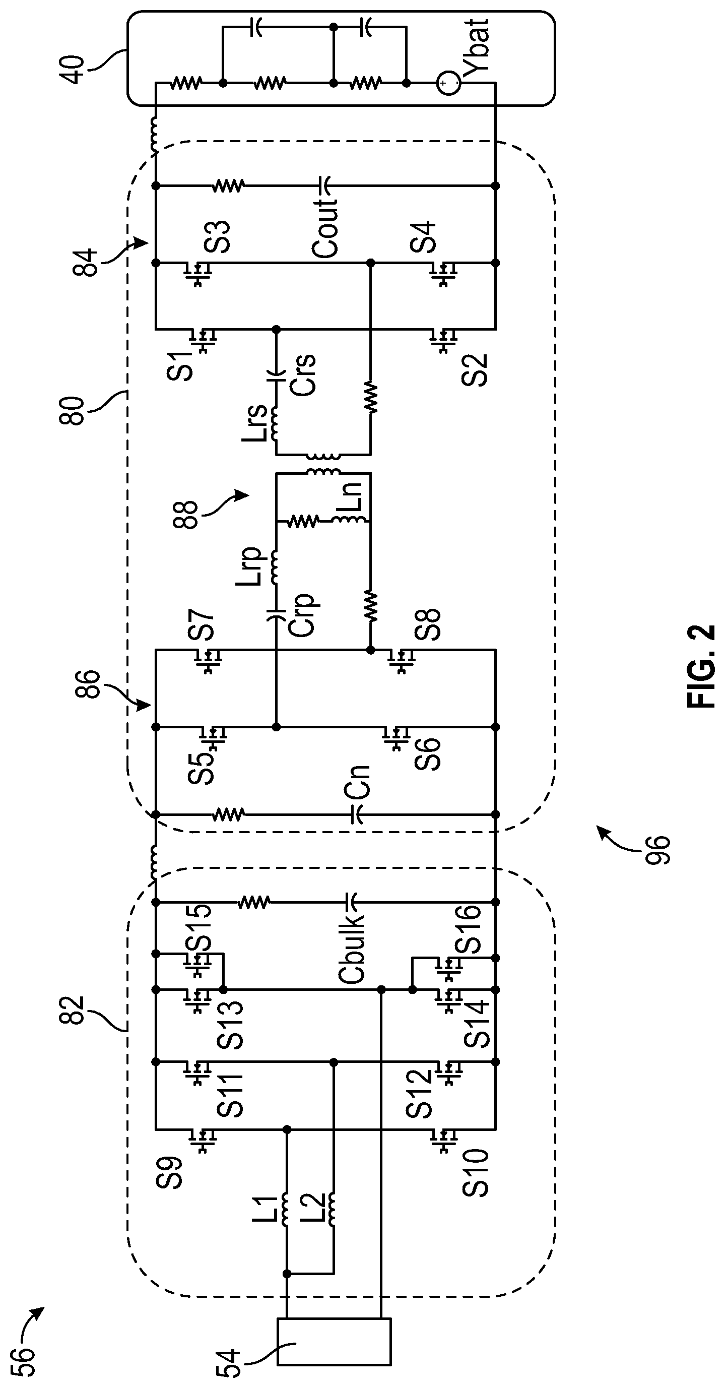 Patent US12107454 Figure 2 – Efficient charging of an external energy storage system from a vehicle battery system