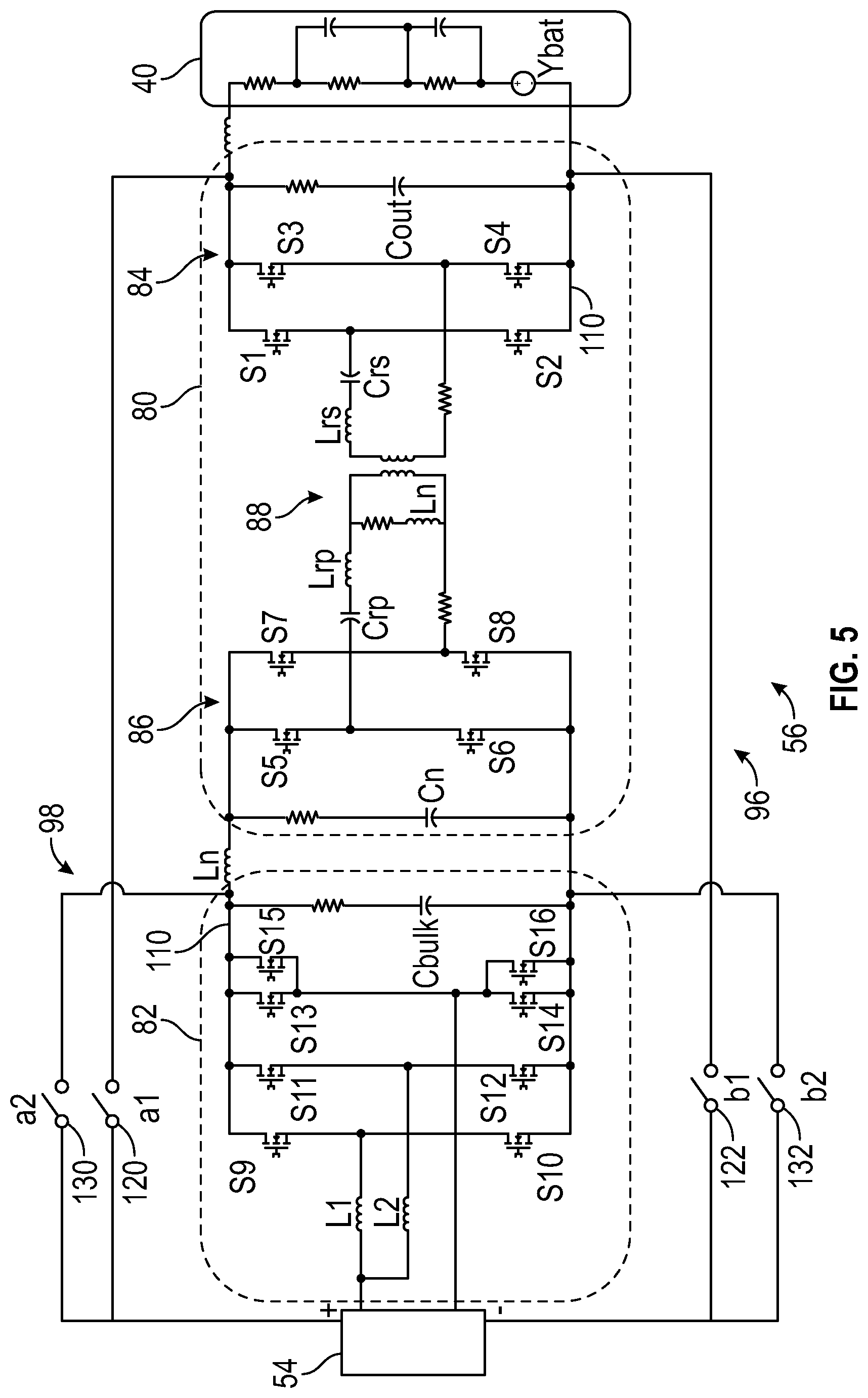 Patent US12107454 Figure 5 – Efficient charging of an external energy storage system from a vehicle battery system