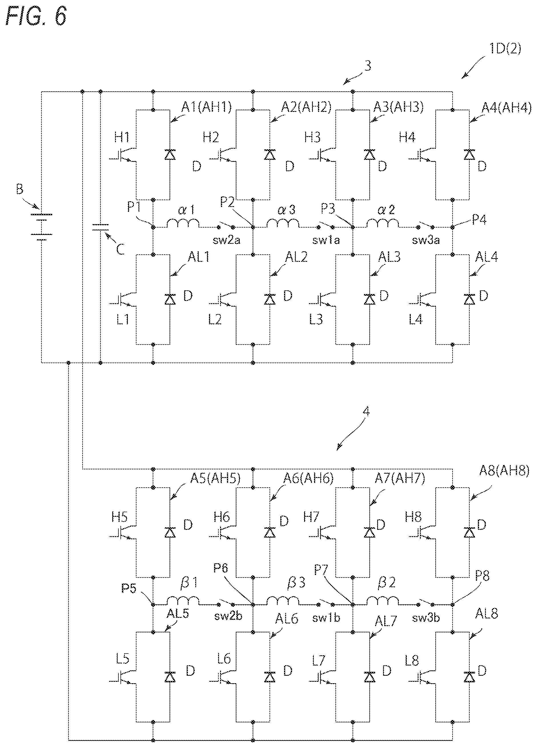 Patent US12107462 Figure 6 – Power supply circuit and rotary electric machine system