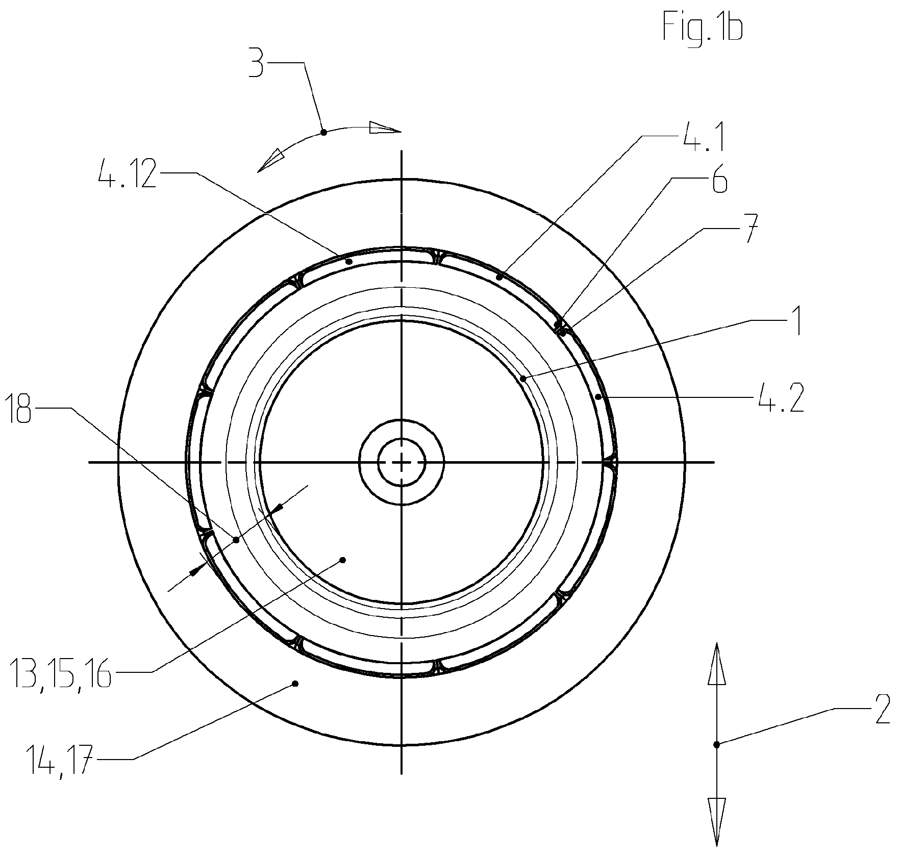 Patent US12107463 Figure 2 – Grounding ring and arrangement comprising such a grounding ring