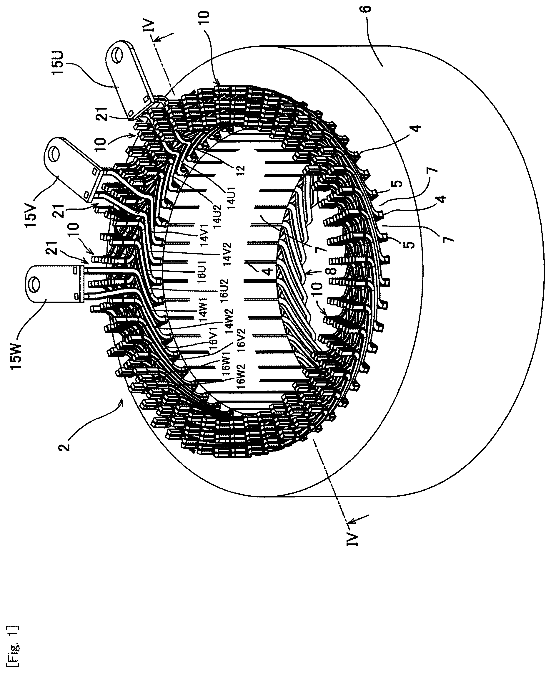 Patent US12107466 Figure 1 – Twisting method of coil segments, twisting jig and twisting apparatus