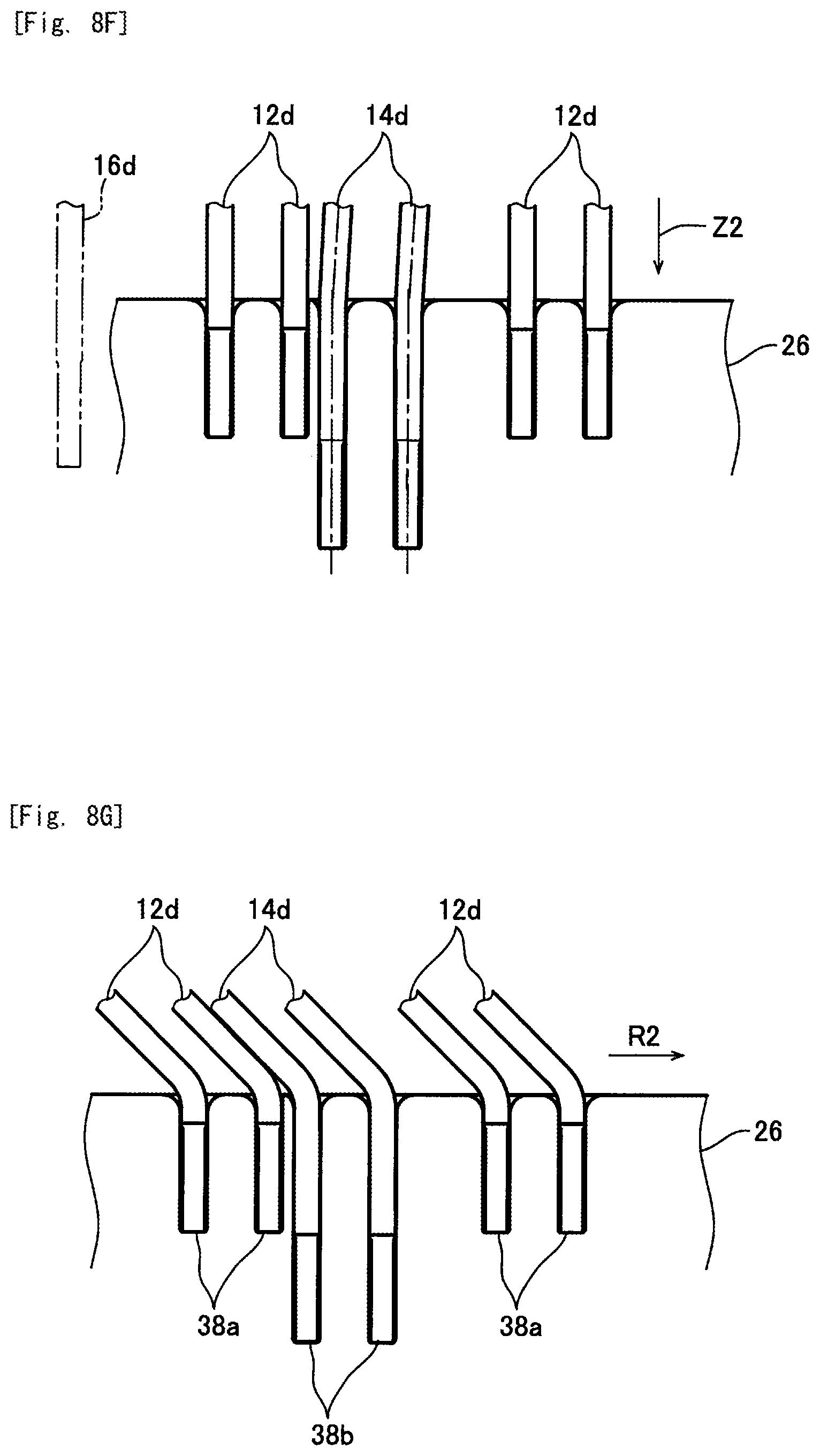 Patent US12107466 Figure 13 – Twisting method of coil segments, twisting jig and twisting apparatus