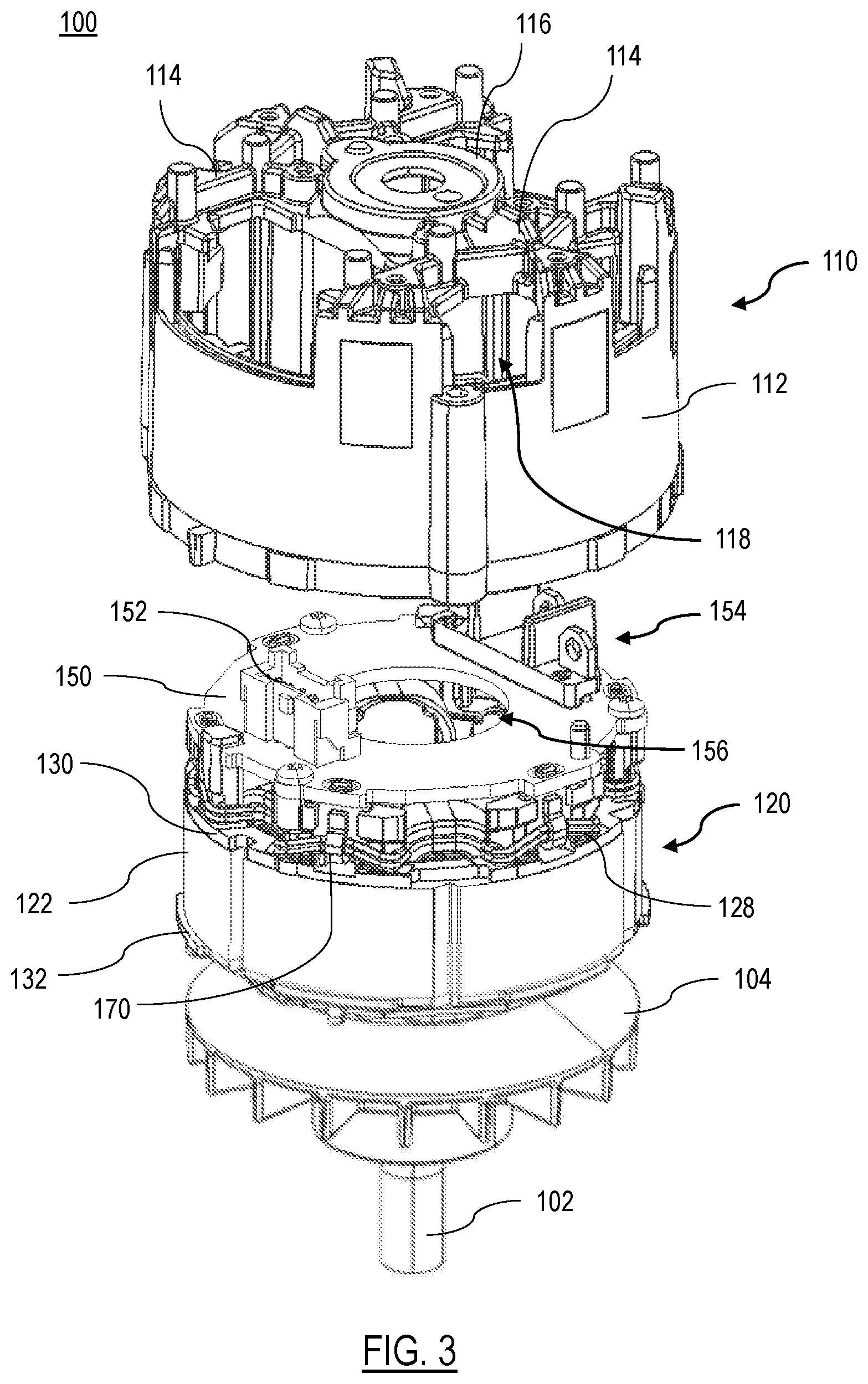 Patent US12107468 Figure 3 – Brushless DC motor having high power density for power tool