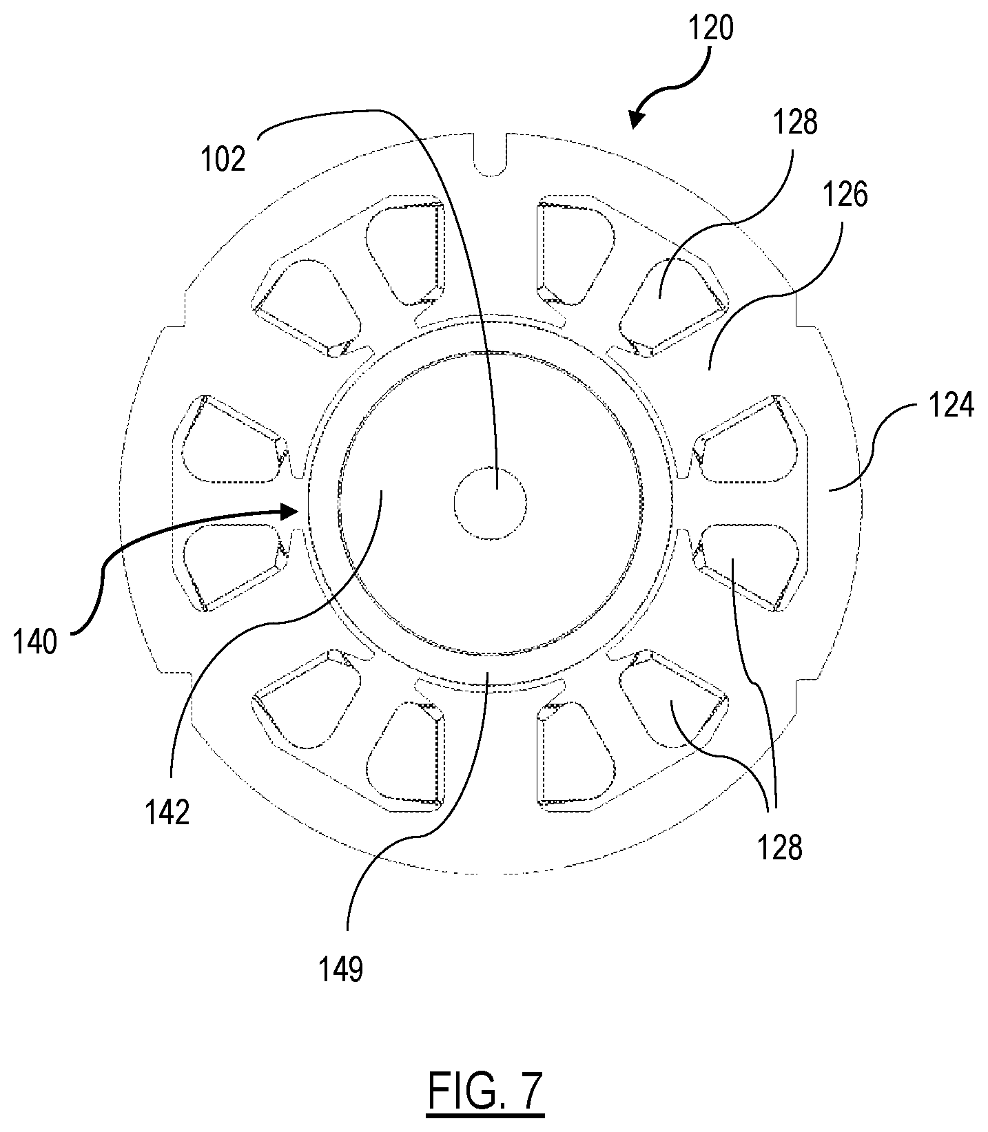 Patent US12107468 Figure 7 – Brushless DC motor having high power density for power tool