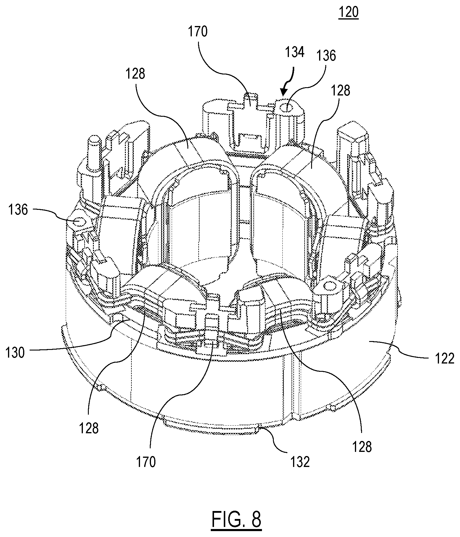 Patent US12107468 Figure 8 – Brushless DC motor having high power density for power tool