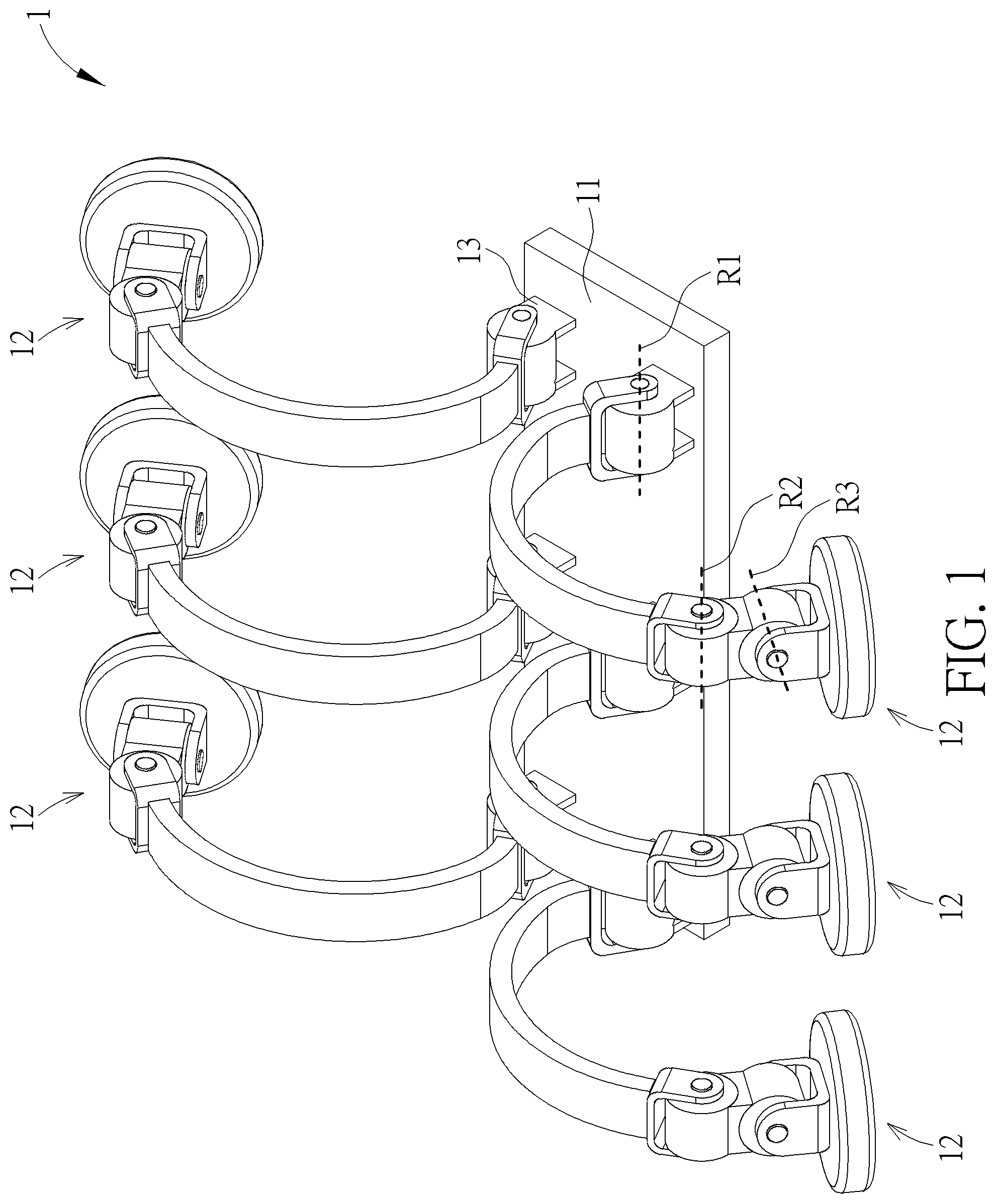 Patent US12107469 Figure 1 – Multi-axial wave energy conversion device
