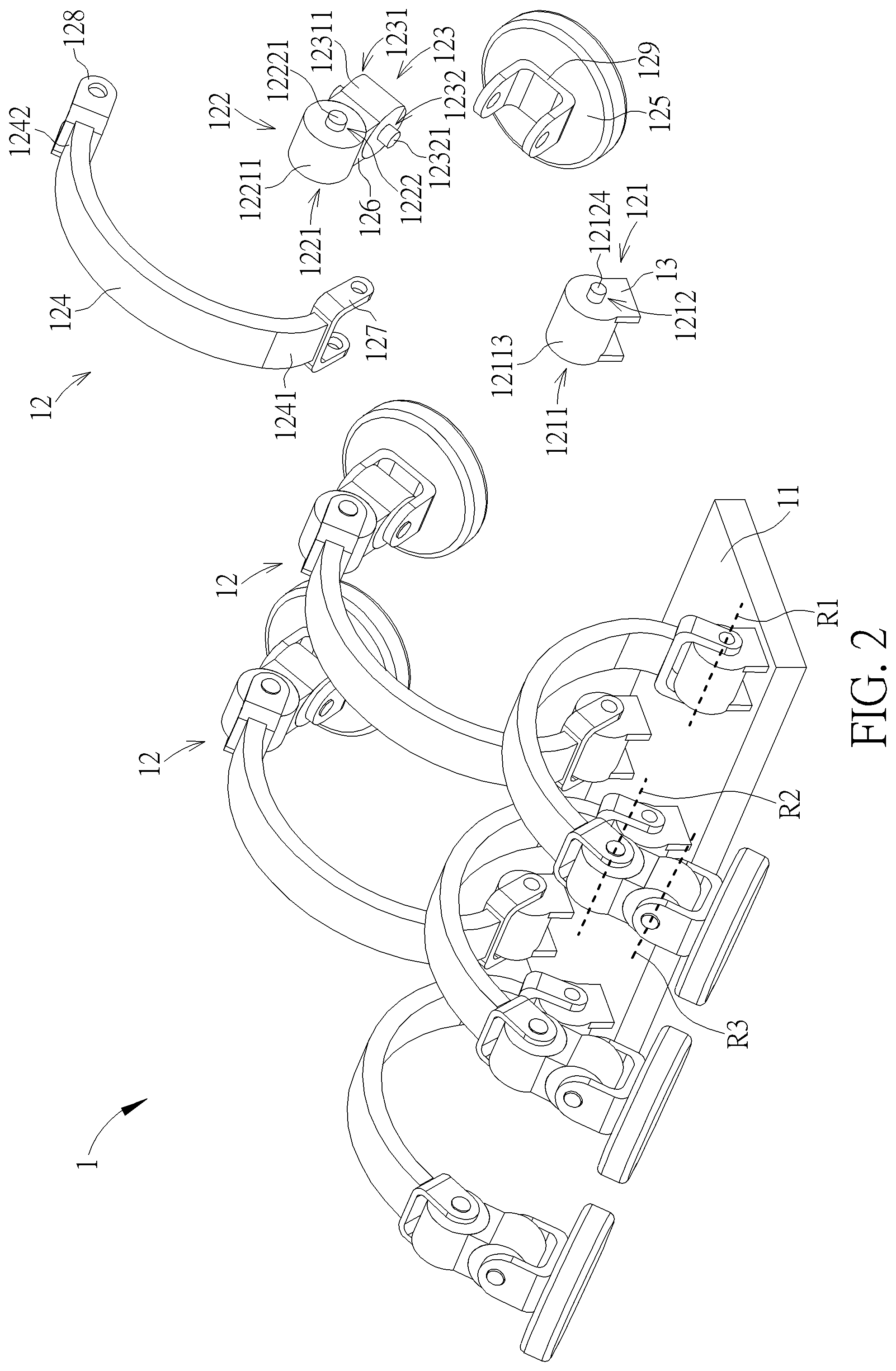 Patent US12107469 Figure 2 – Multi-axial wave energy conversion device