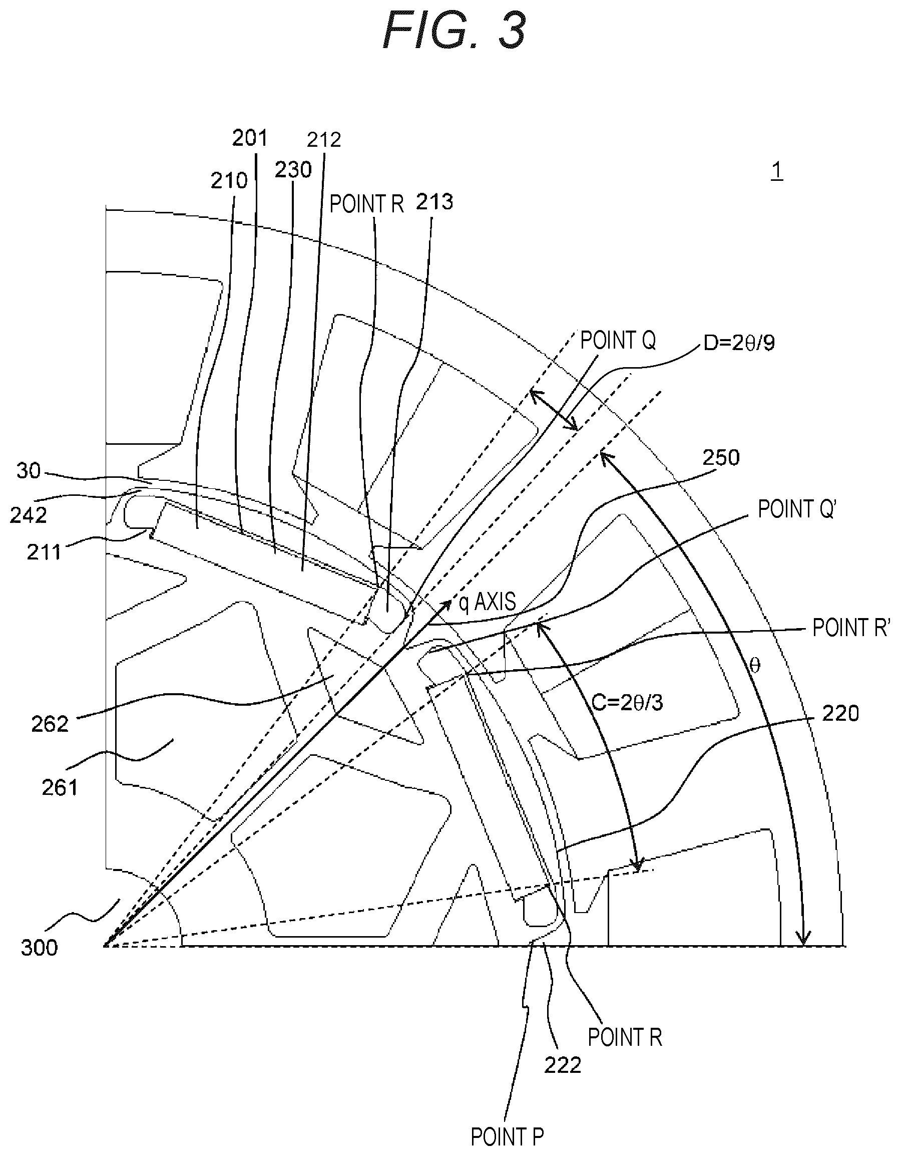 Patent US12107470 Figure 3 – Rotary electric machine and in-vehicle motor system