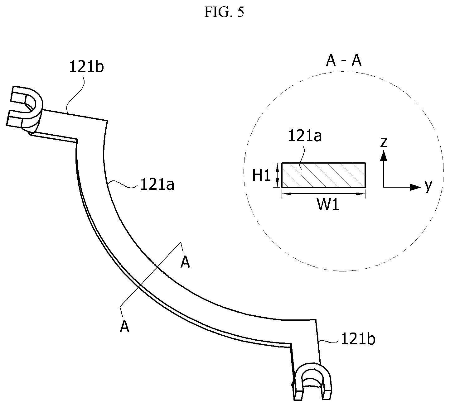 Patent US12107471 Figure 5 – Motor including a busbar having a plurality of terminals