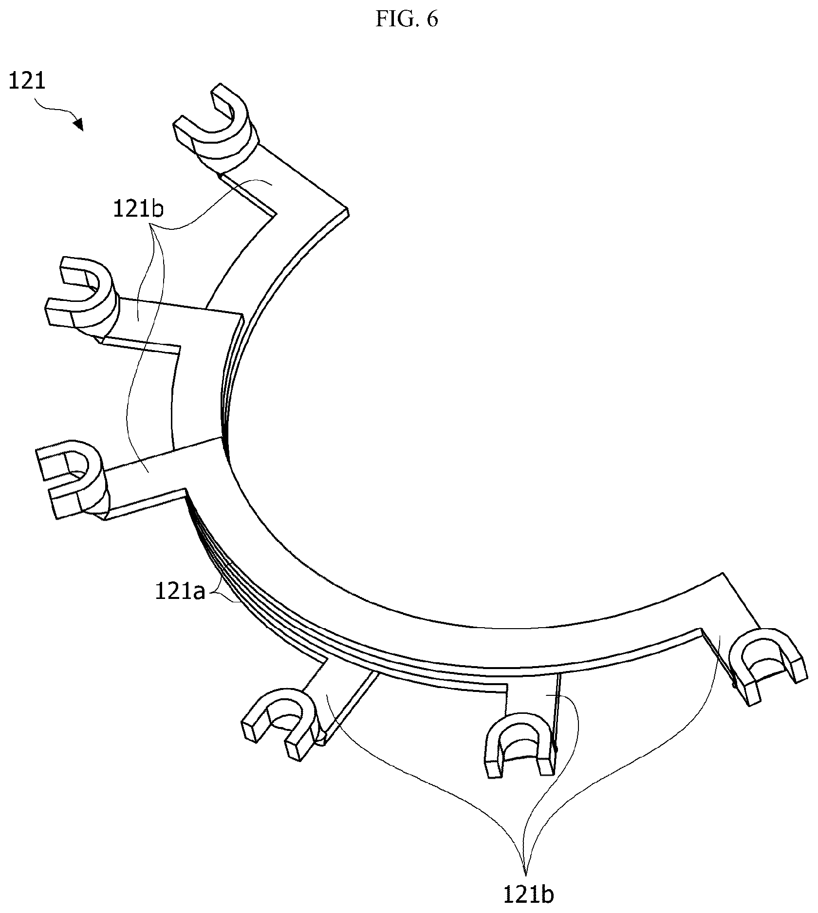 Patent US12107471 Figure 6 – Motor including a busbar having a plurality of terminals