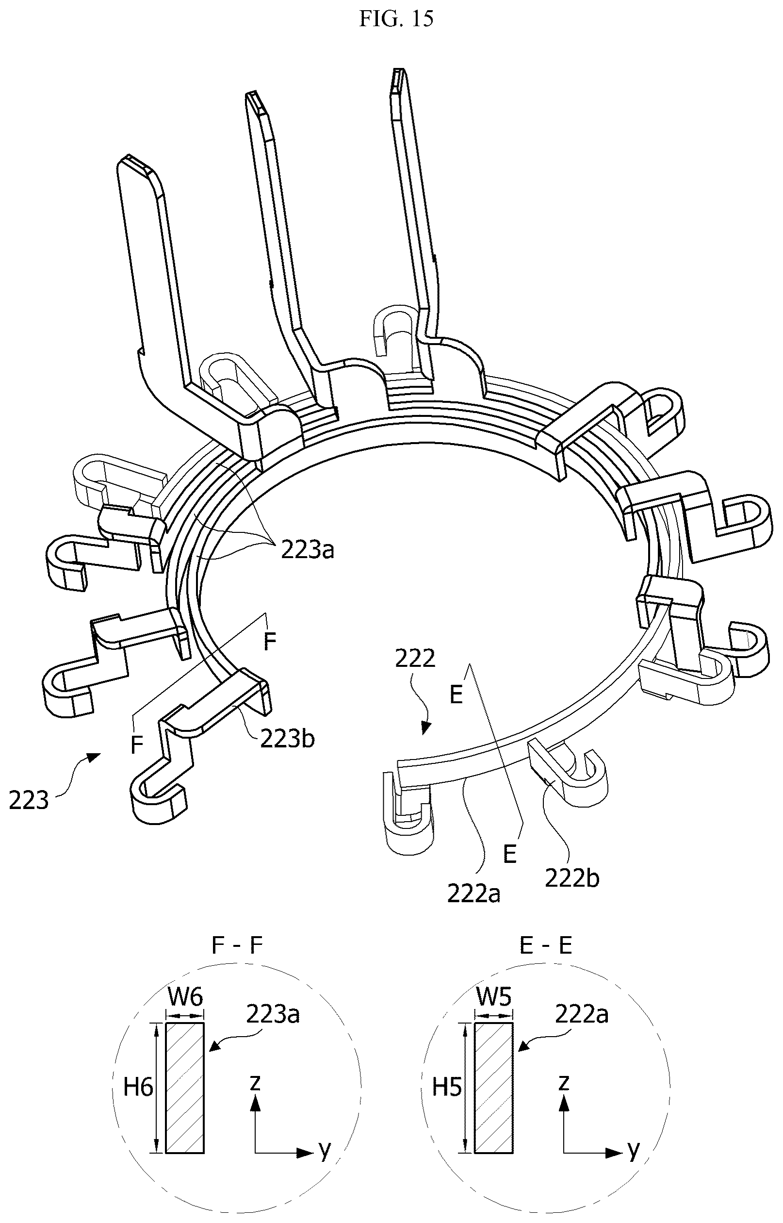 Patent US12107471 Figure 15 – Motor including a busbar having a plurality of terminals