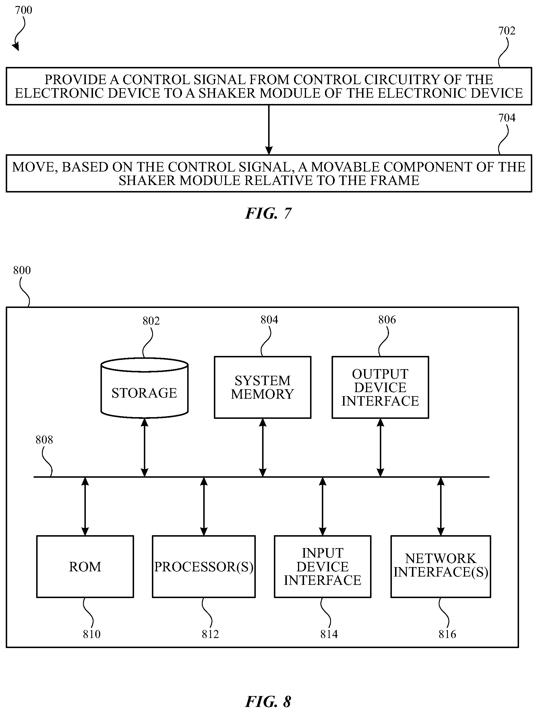 Patent US12107472 Figure 6 – Shaker for electronic device