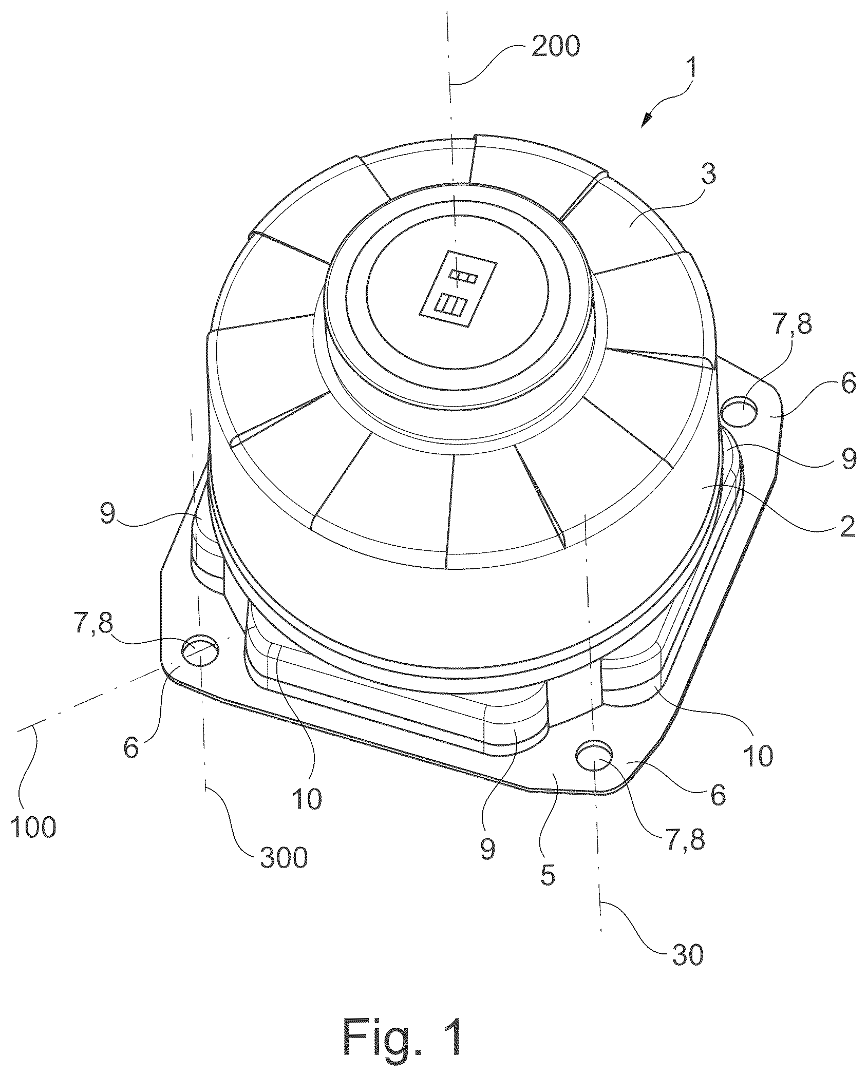 Patent US12107478 Figure 1 – Electric motor with deep drawn motor housing