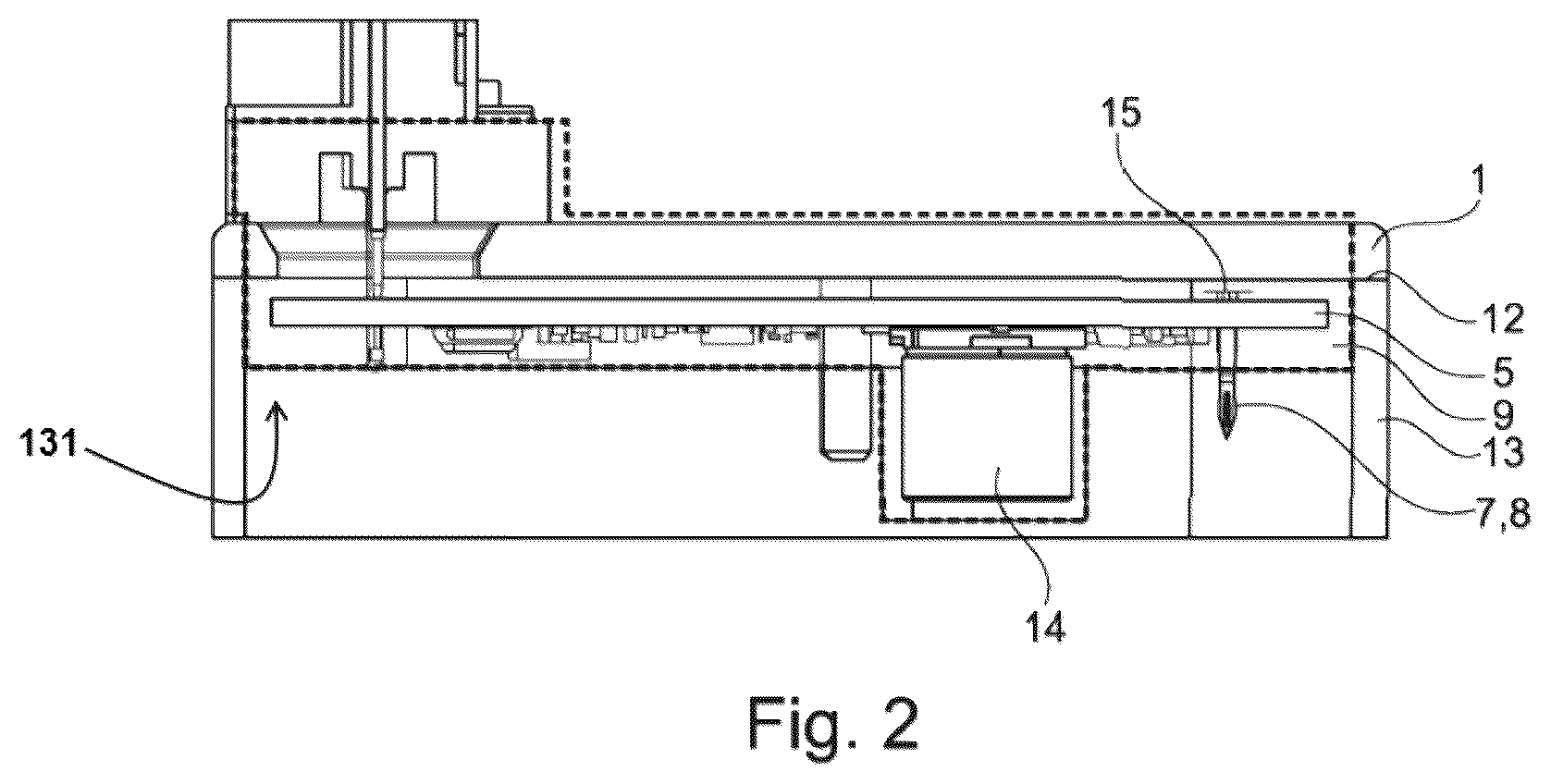 Patent US12107479 Figure 2 – Motor housing cover arrangement of an electric motor with components surrounded by molding compound
