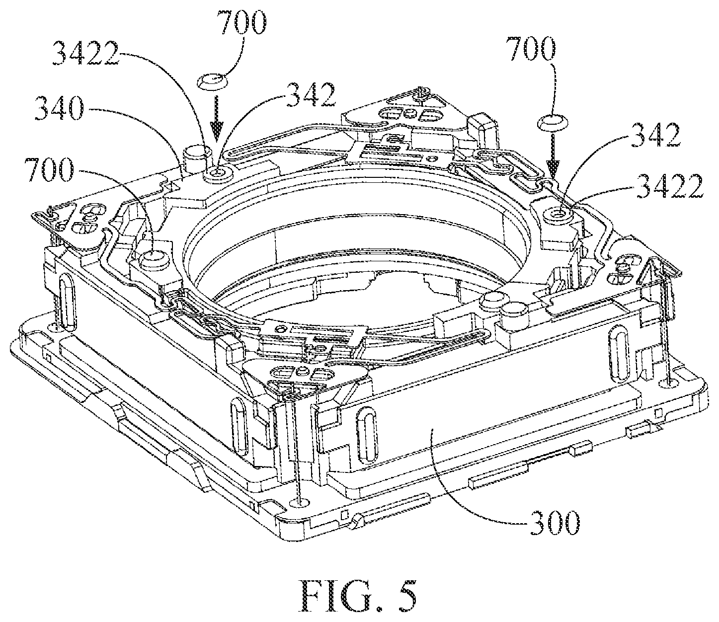 Patent US12107482 Figure 5 – Voice coil motor assembly