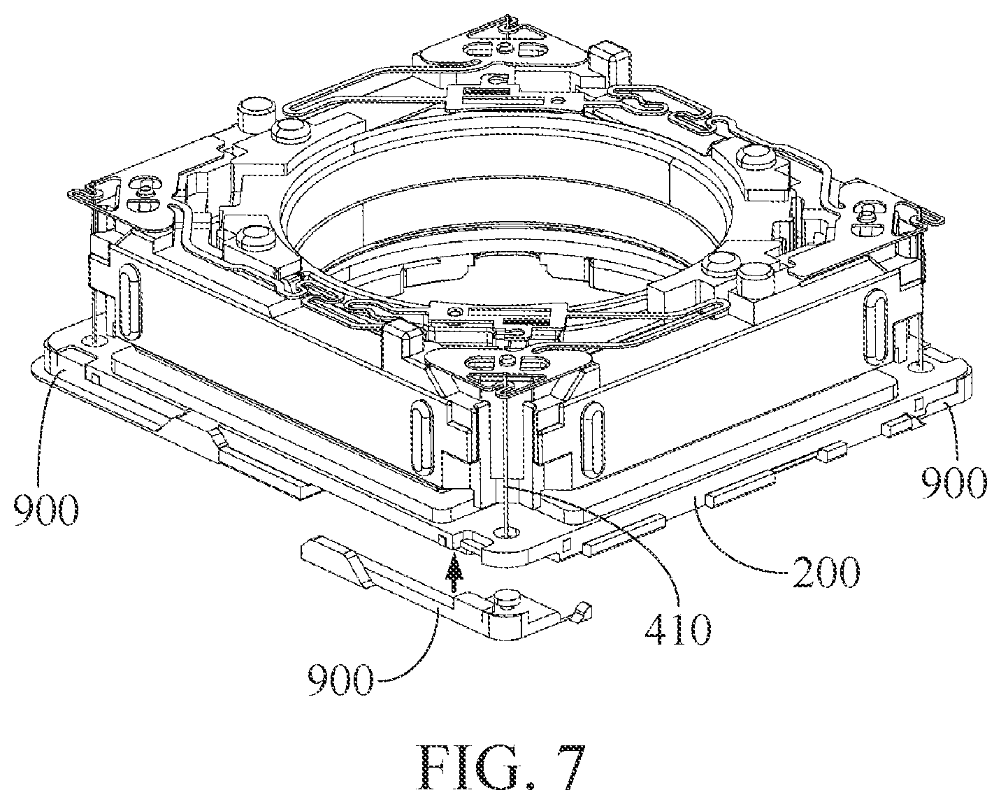 Patent US12107482 Figure 7 – Voice coil motor assembly