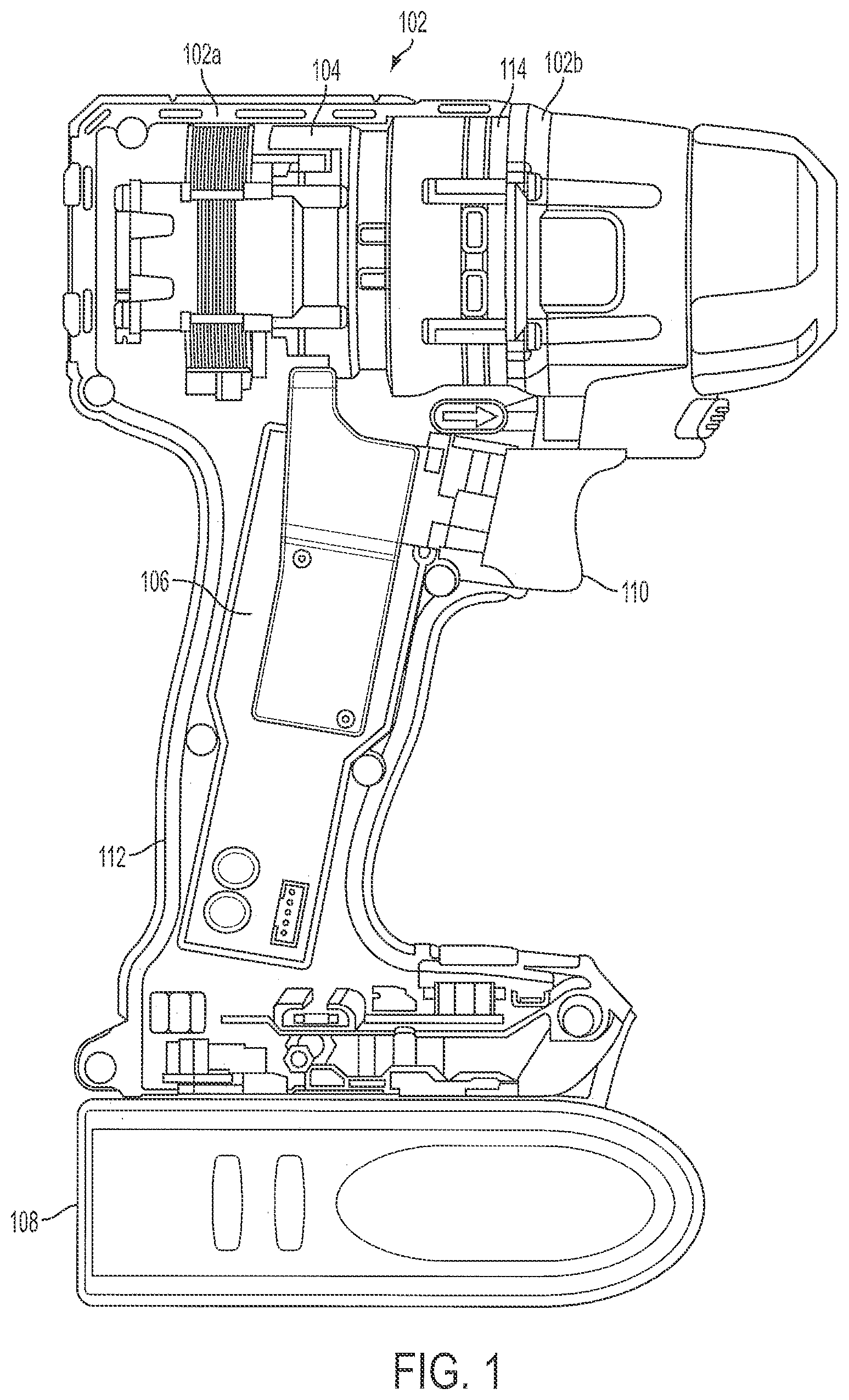 Patent US12107483 — Brushless motor for a power tool — Figure 1