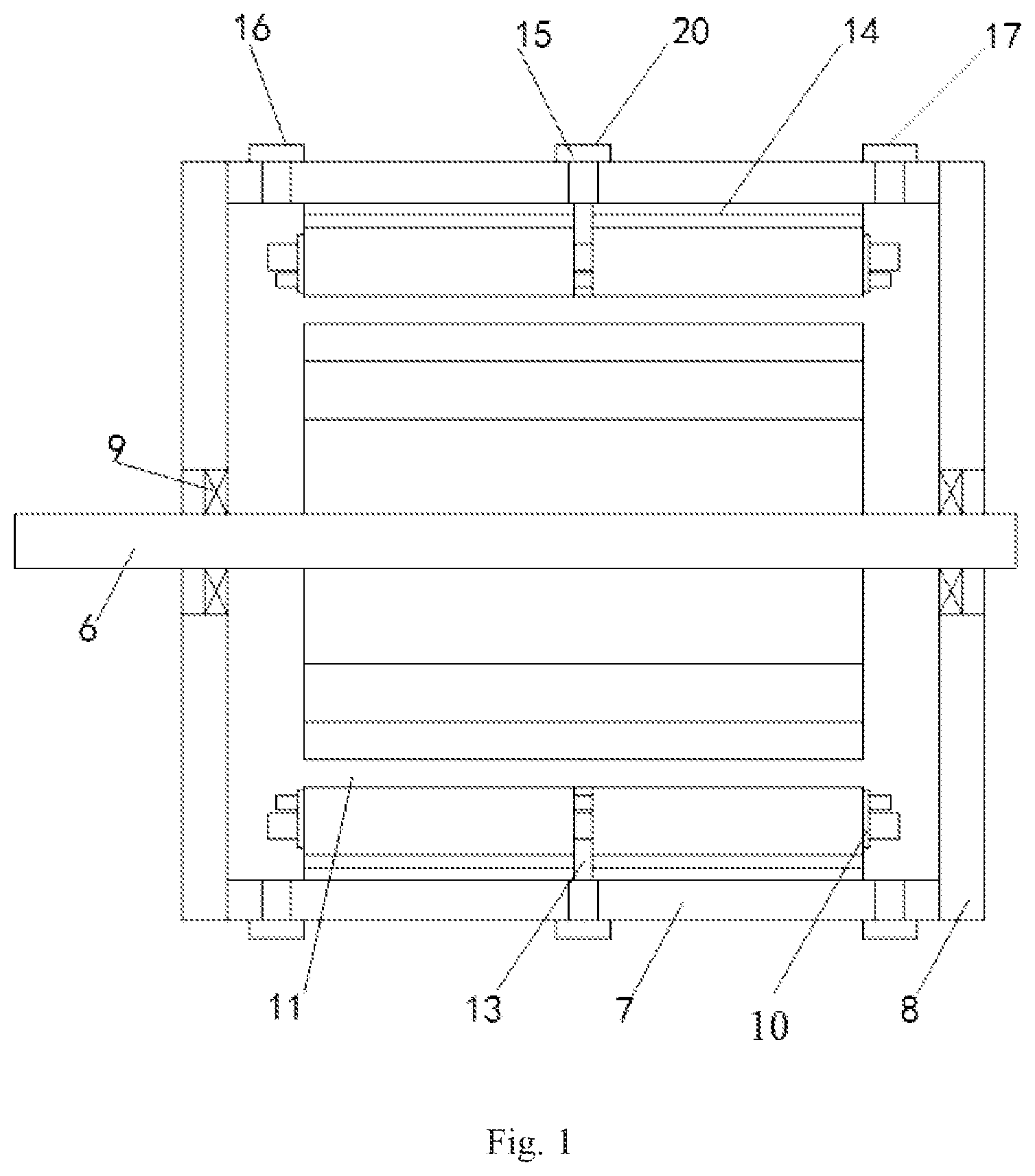 Patent US12107485 Figure 1 – Permanent magnet motor with air and water mixed cooling system