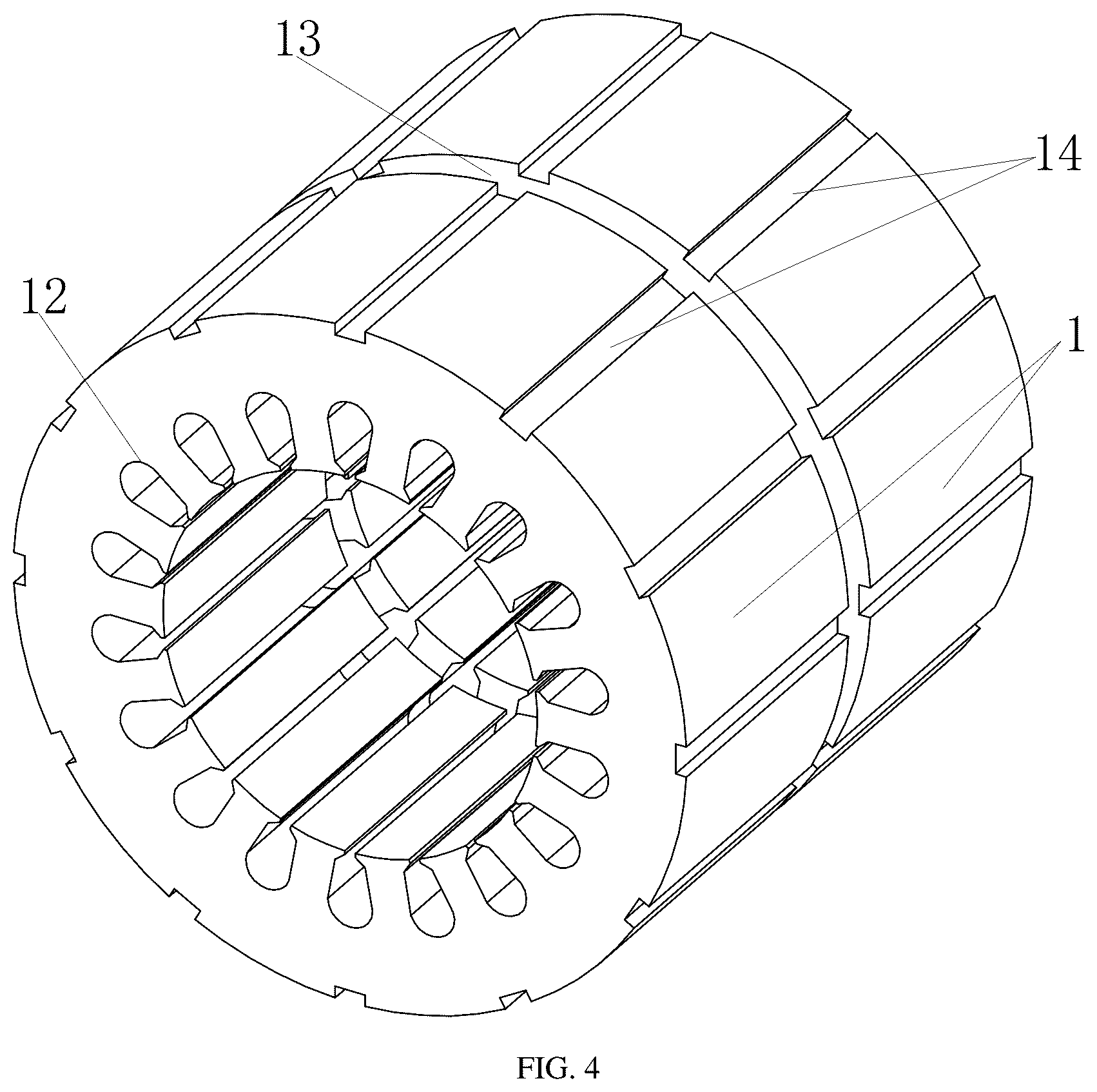 Patent US12107485 Figure 4 – Permanent magnet motor with air and water mixed cooling system