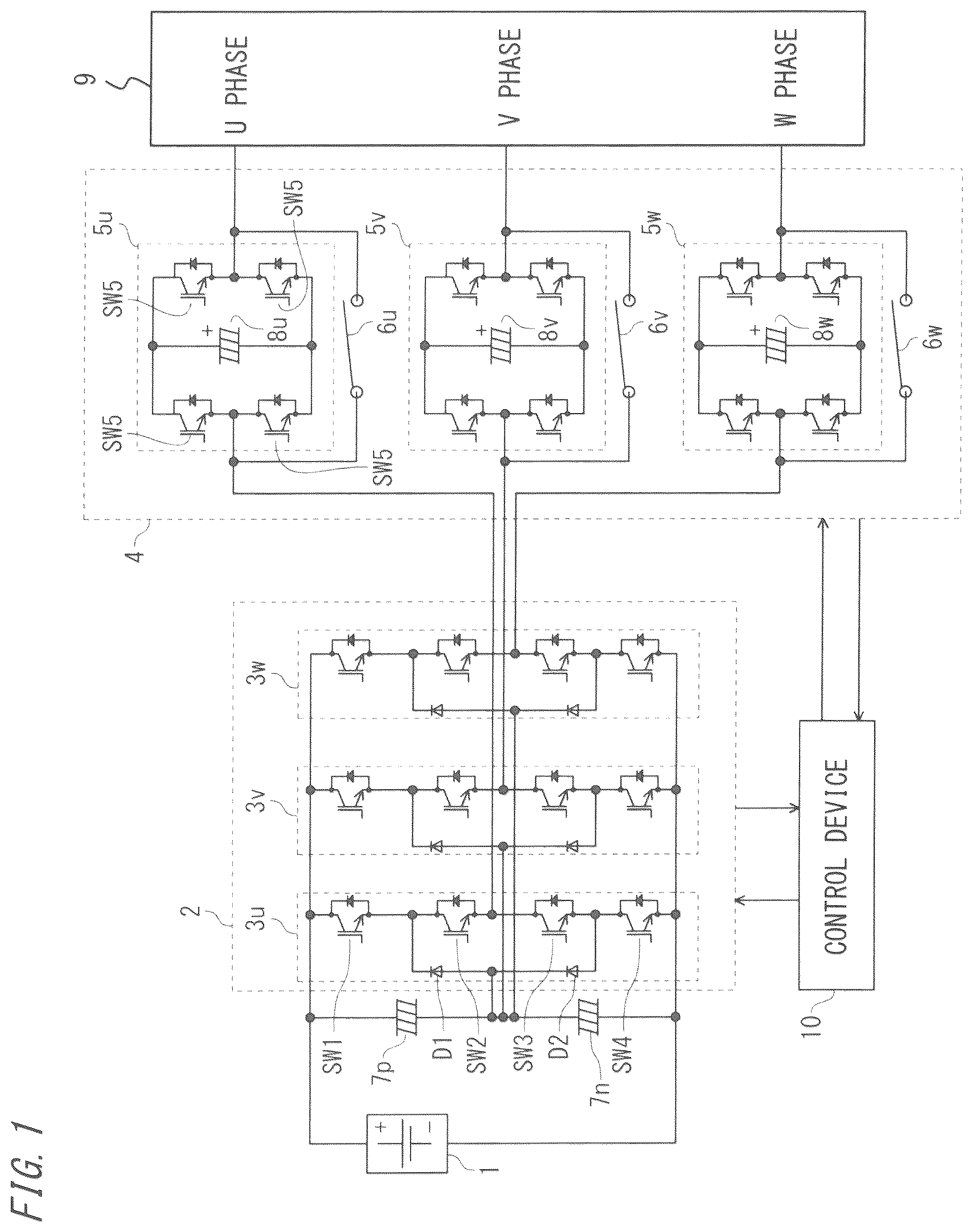 Patent US12107487 Figure 1 – Power conversion device