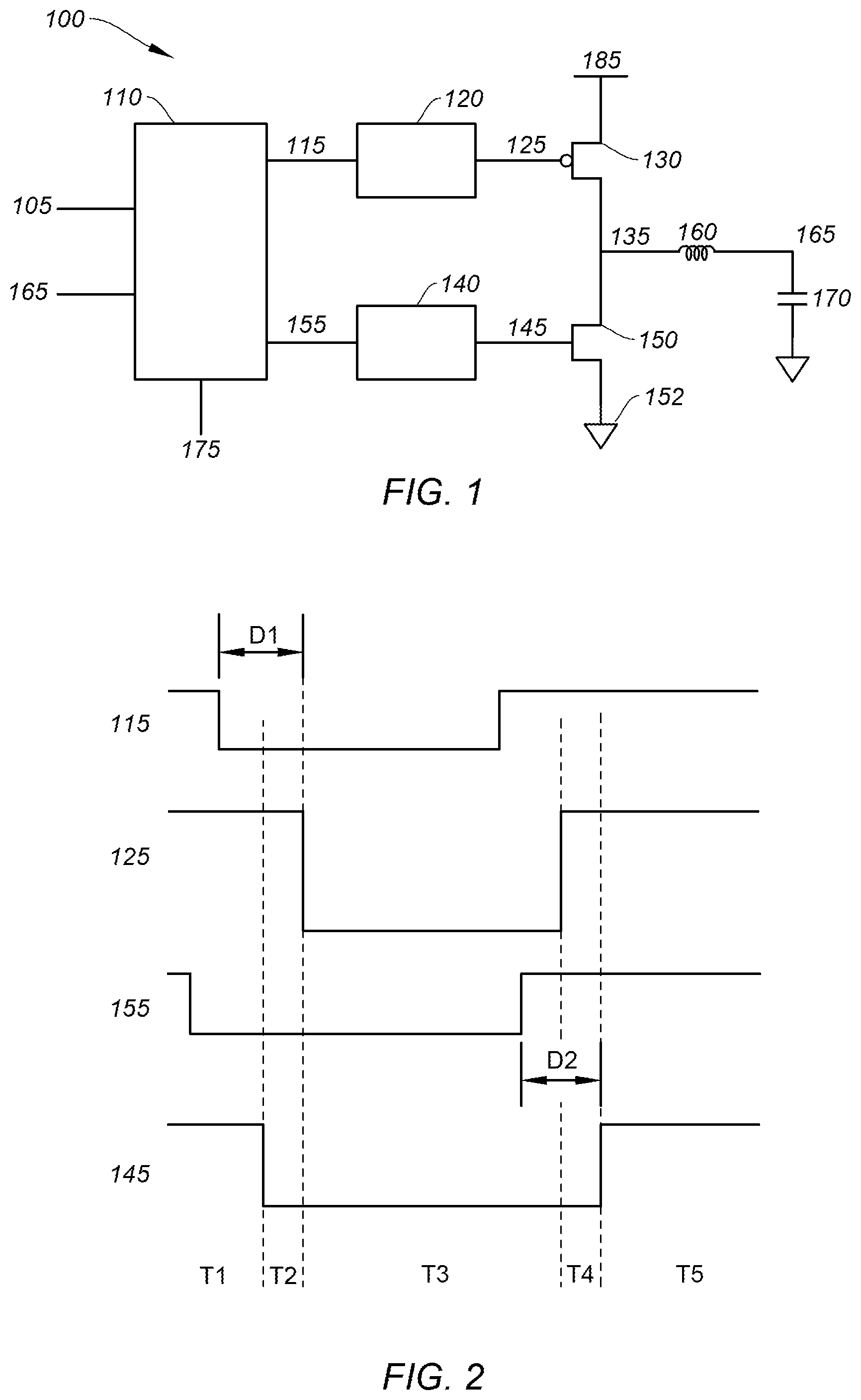 Patent US12107490 Figure 1 – Voltage regulator having programmable adaptive dead time