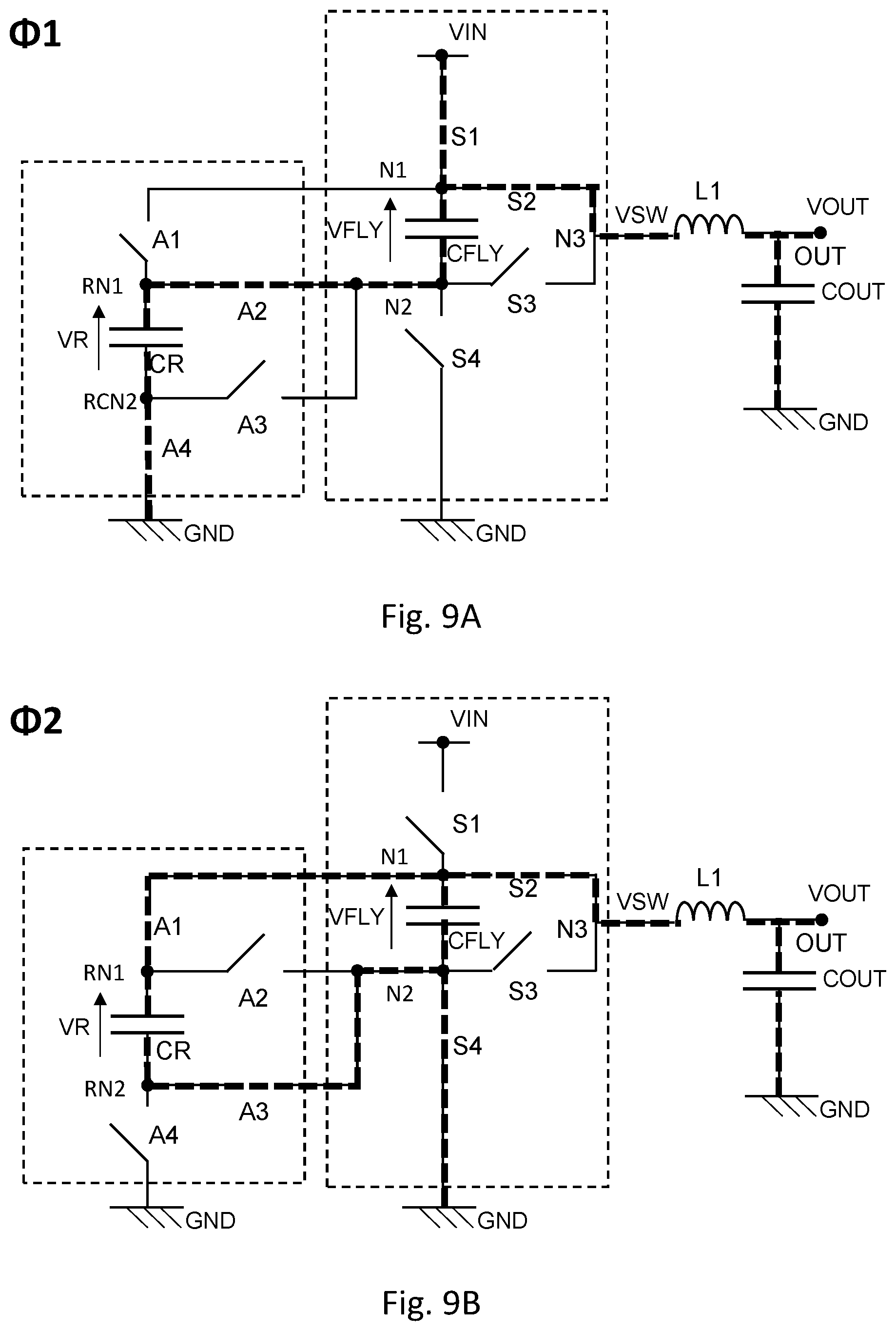 Patent US12107494 Figure 13 – DC-DC converter with reservoir circuitry
