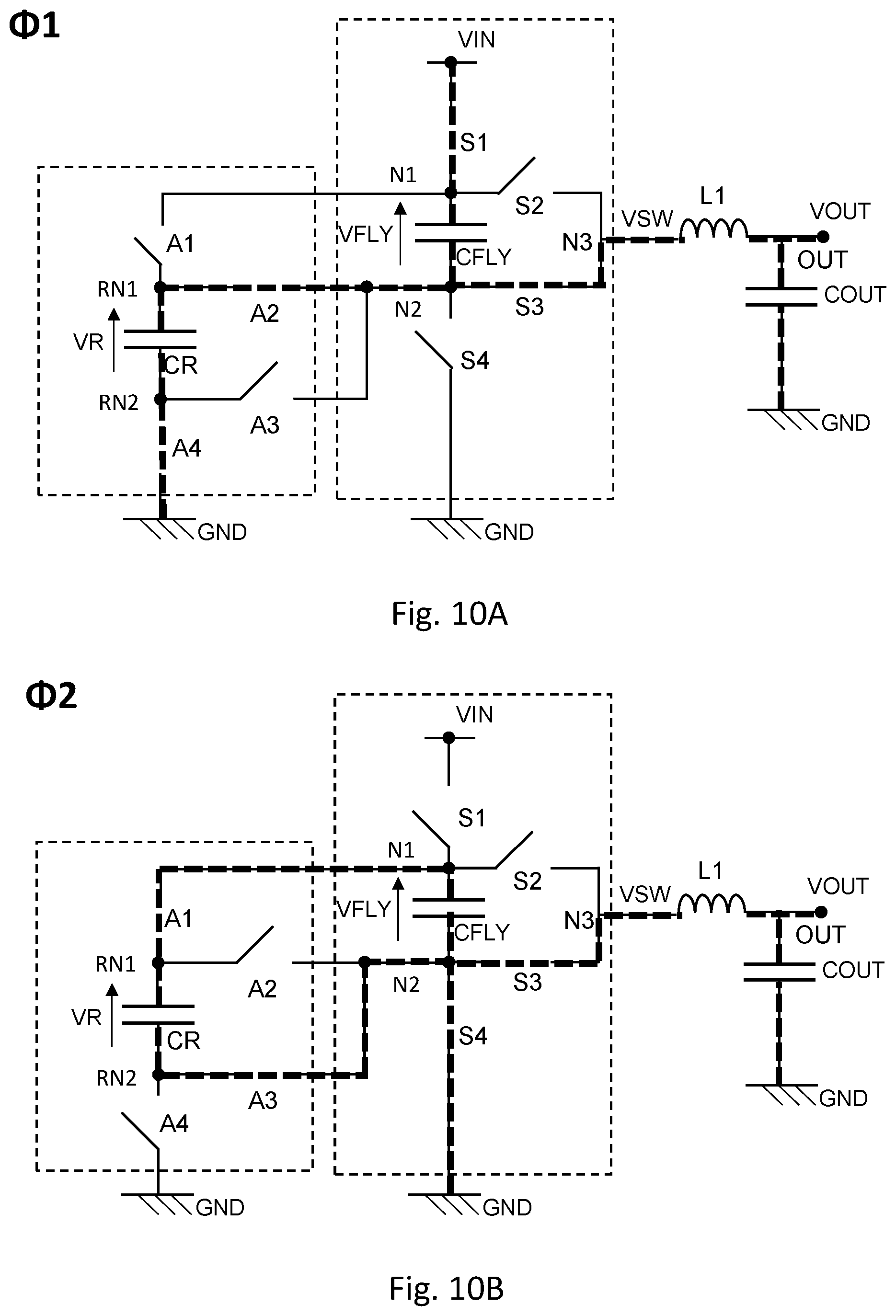 Patent US12107494 Figure 14 – DC-DC converter with reservoir circuitry