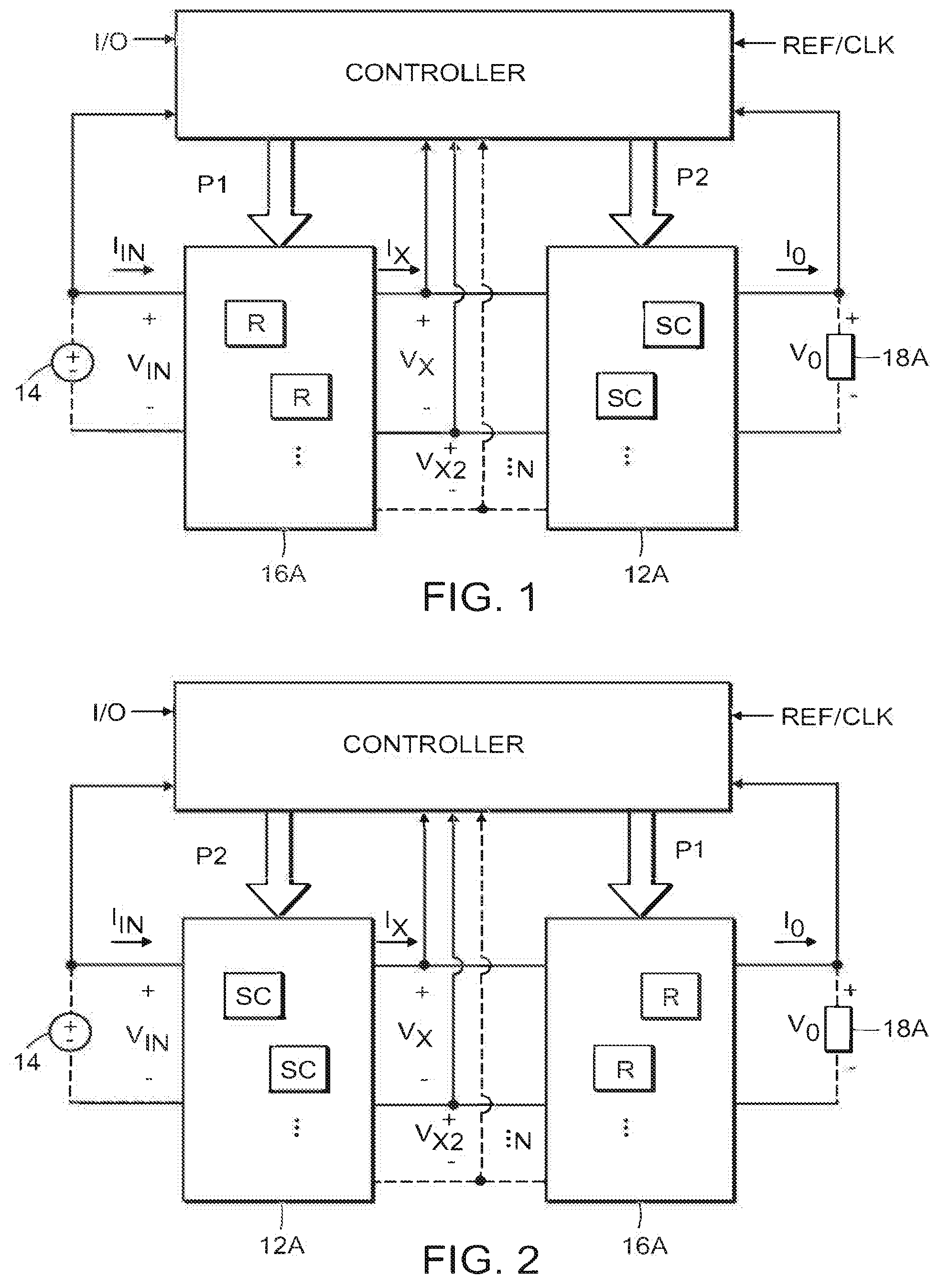 Patent US12107495 Figure 1 – Switched-capacitor power converters
