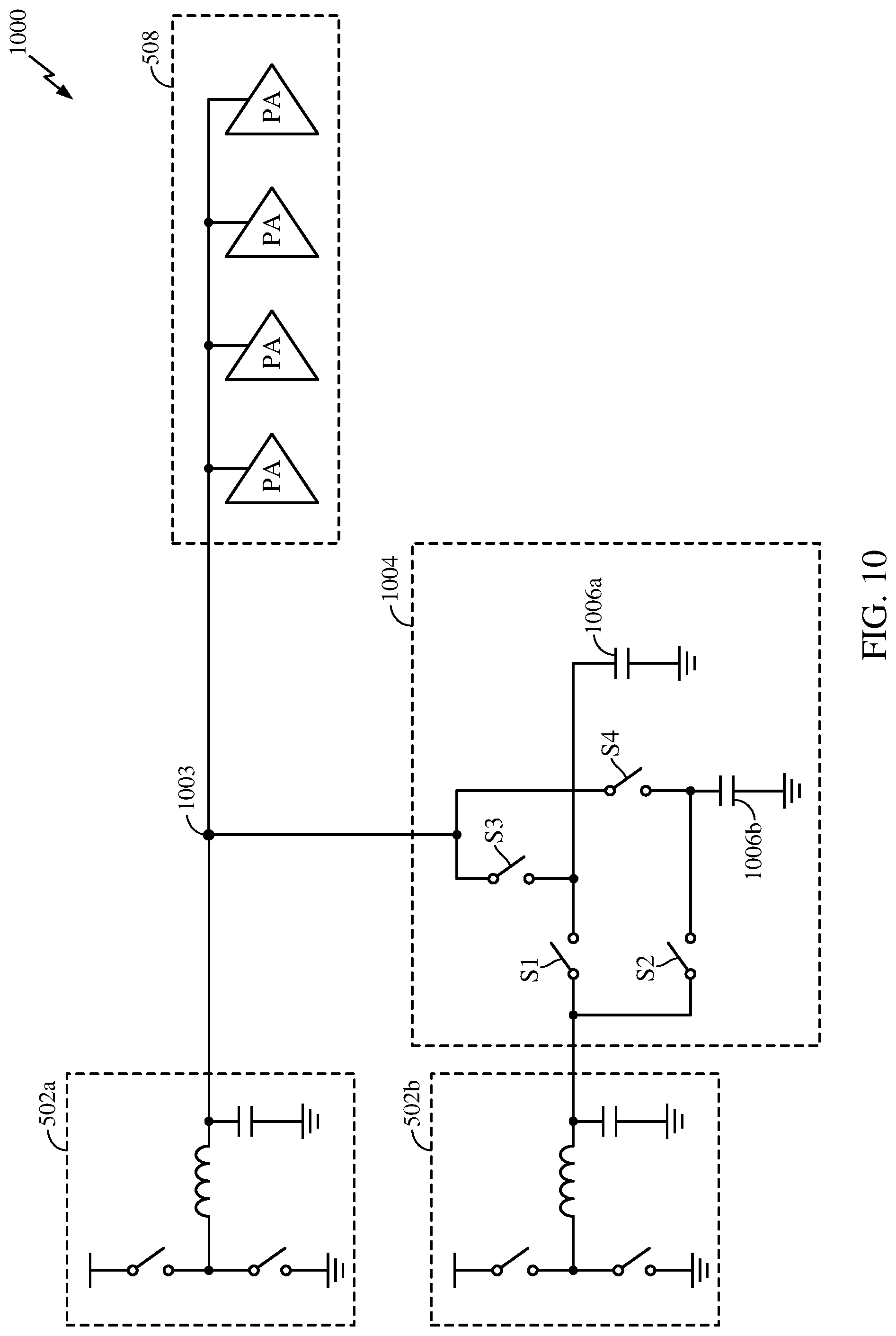 Patent US12107497 Figure 10 – Methods and apparatuses for voltage regulation using predictively charged precharge rails