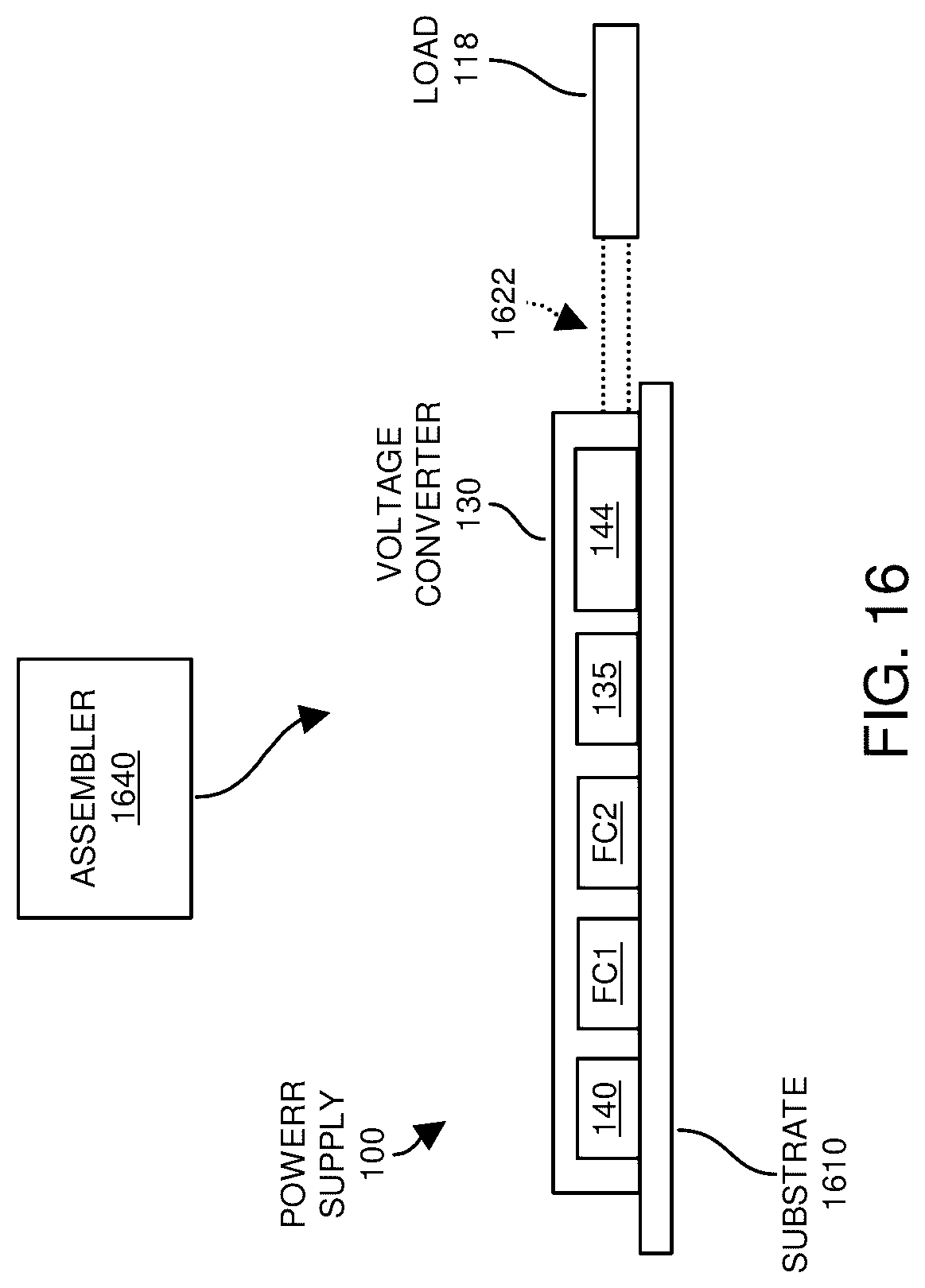 Patent US12107498 Figure 16 – Power conversion and flying capacitor implementations