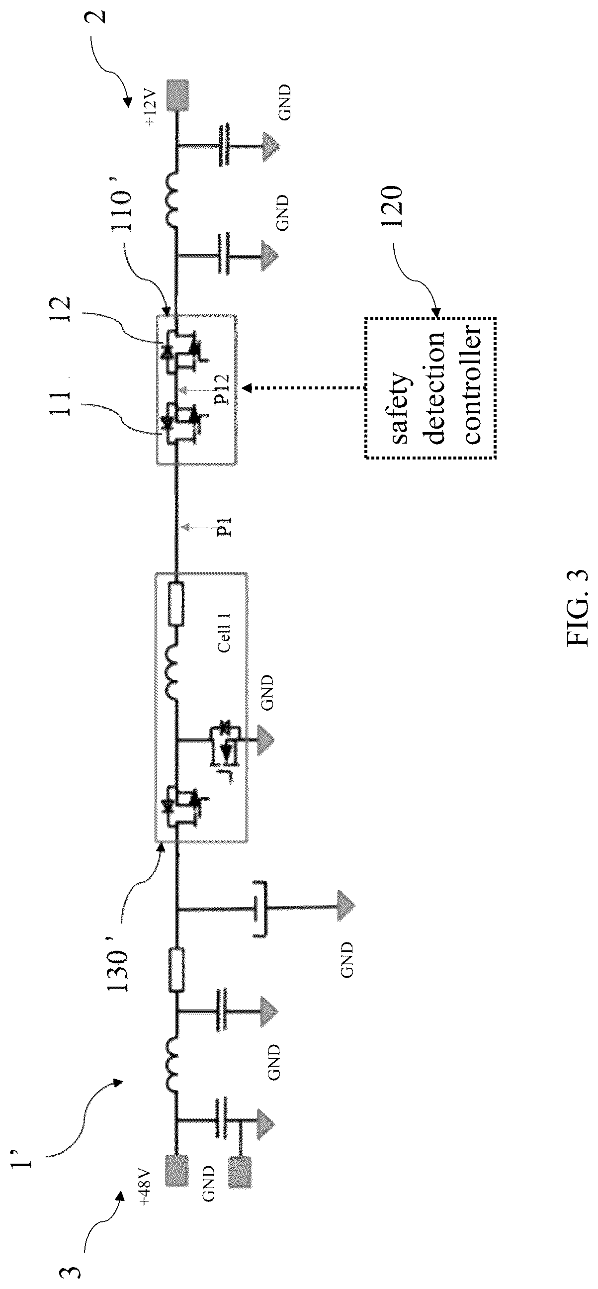 Patent US12107502 Figure 3 – Voltage converter, an electrified vehicle and a method for real-timely detecting a voltage converter