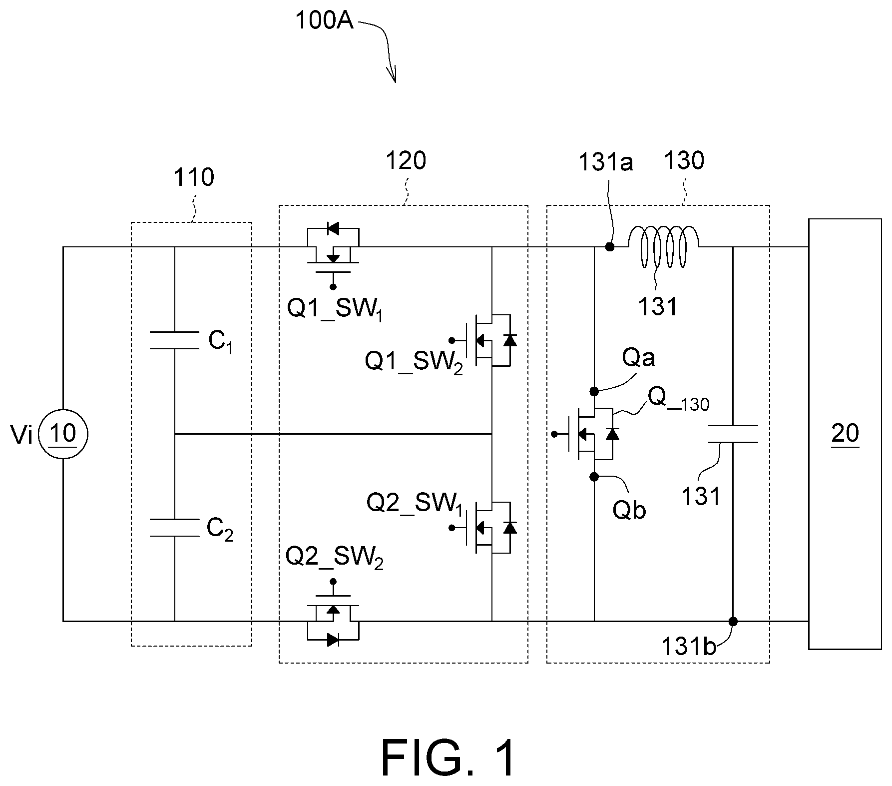 Patent US12107503 Figure 1 – Multi-stage buck converter