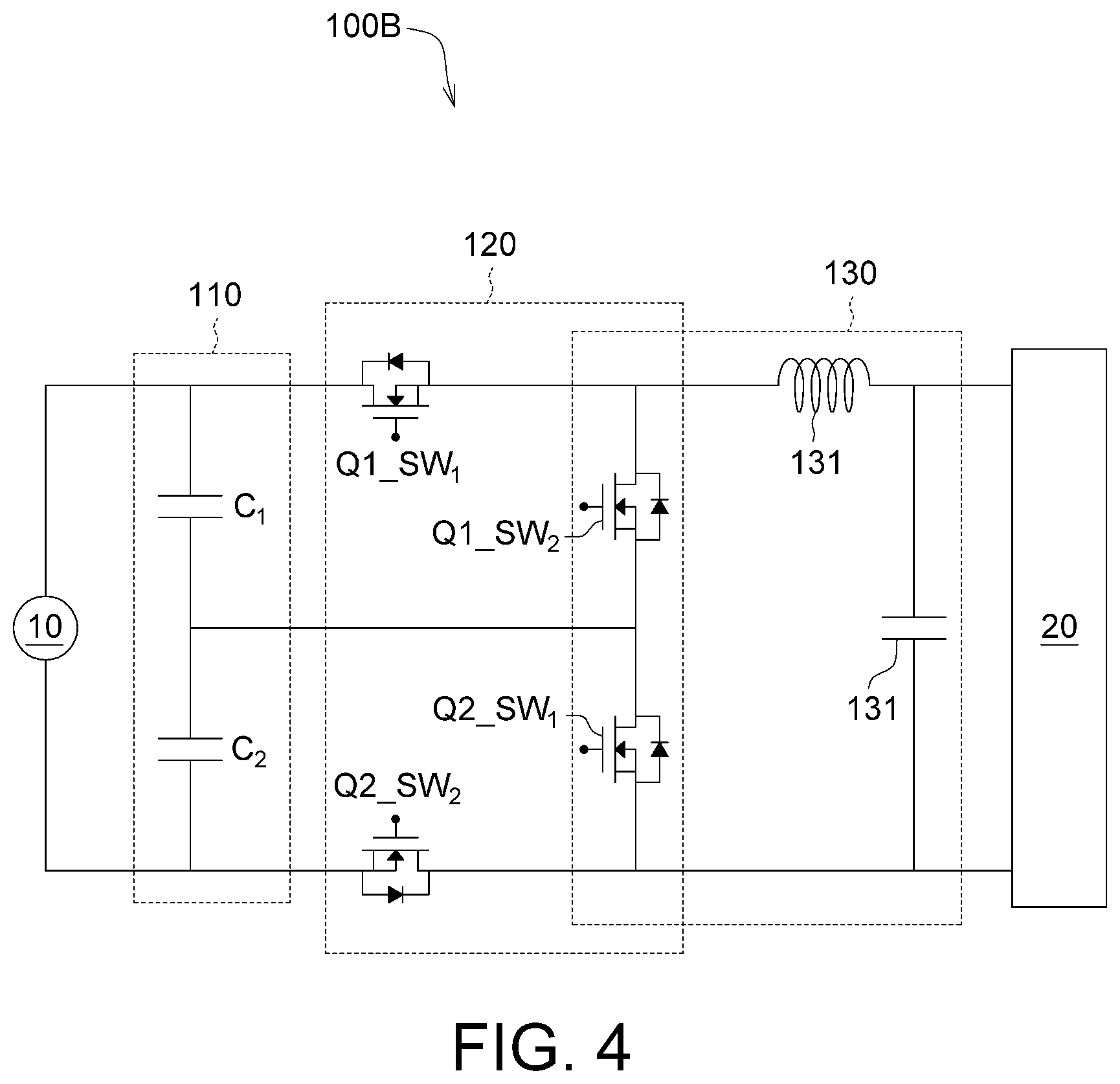 Patent US12107503 Figure 5 – Multi-stage buck converter