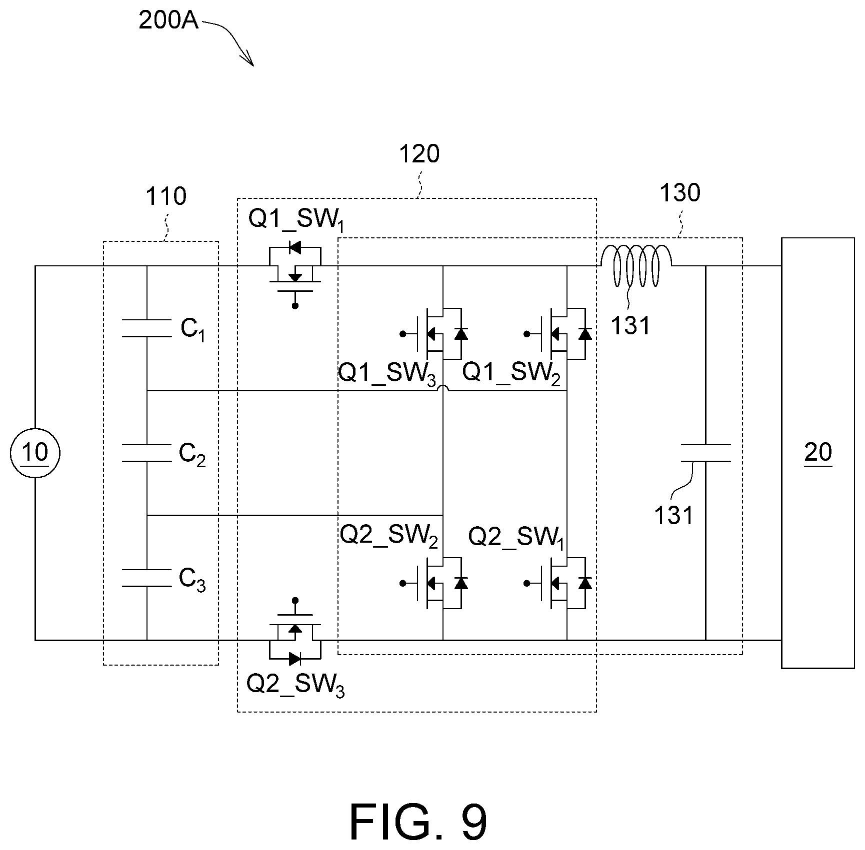 Patent US12107503 Figure 10 – Multi-stage buck converter